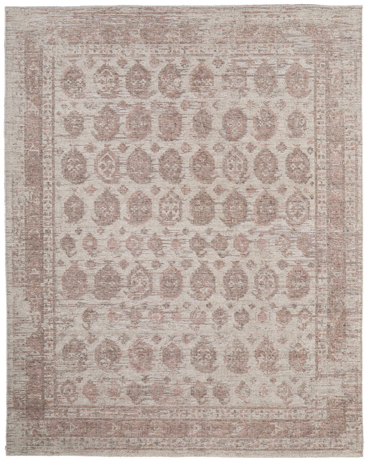 Loralai Transitional/Bohemian & Eclectic/Vintage Red/Ivory Area Rug  Feizy Rugs Small Parcel,Feizy Rugs,Loralai,Red/Ivory,8' x 10',Area Rug,Viscose/Wool,Transitional/Bohemian & Eclectic/Vintage,India