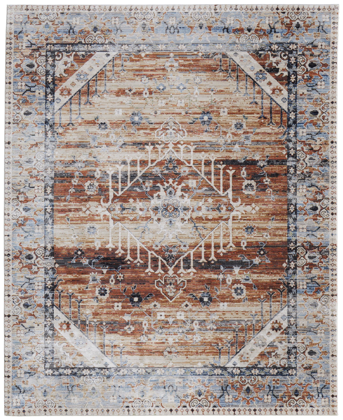 Melrose Transitional/Bohemian & Eclectic/Vintage Ivory/Red/Blue Accent Rug  Feizy Rugs Small Parcel,Feizy Rugs,Melrose,Ivory/Red/Blue,2' x 3',Accent Rug,Polypropylene/Polyester/Viscose,Transitional/Bohemian & Eclectic/Vintage,Turkey