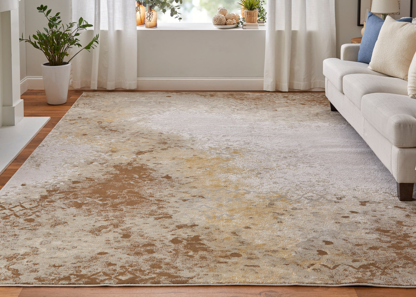 Waldor Modern/Casual/Casual Brown/Tan/Ivory Accent Rug  Feizy Rugs Small Parcel,Feizy Rugs,Waldor,Brown/Tan/Ivory,1'8" x 2'10",Accent Rug,Polypropylene/Polyester,Modern/Casual/Casual,Turkey