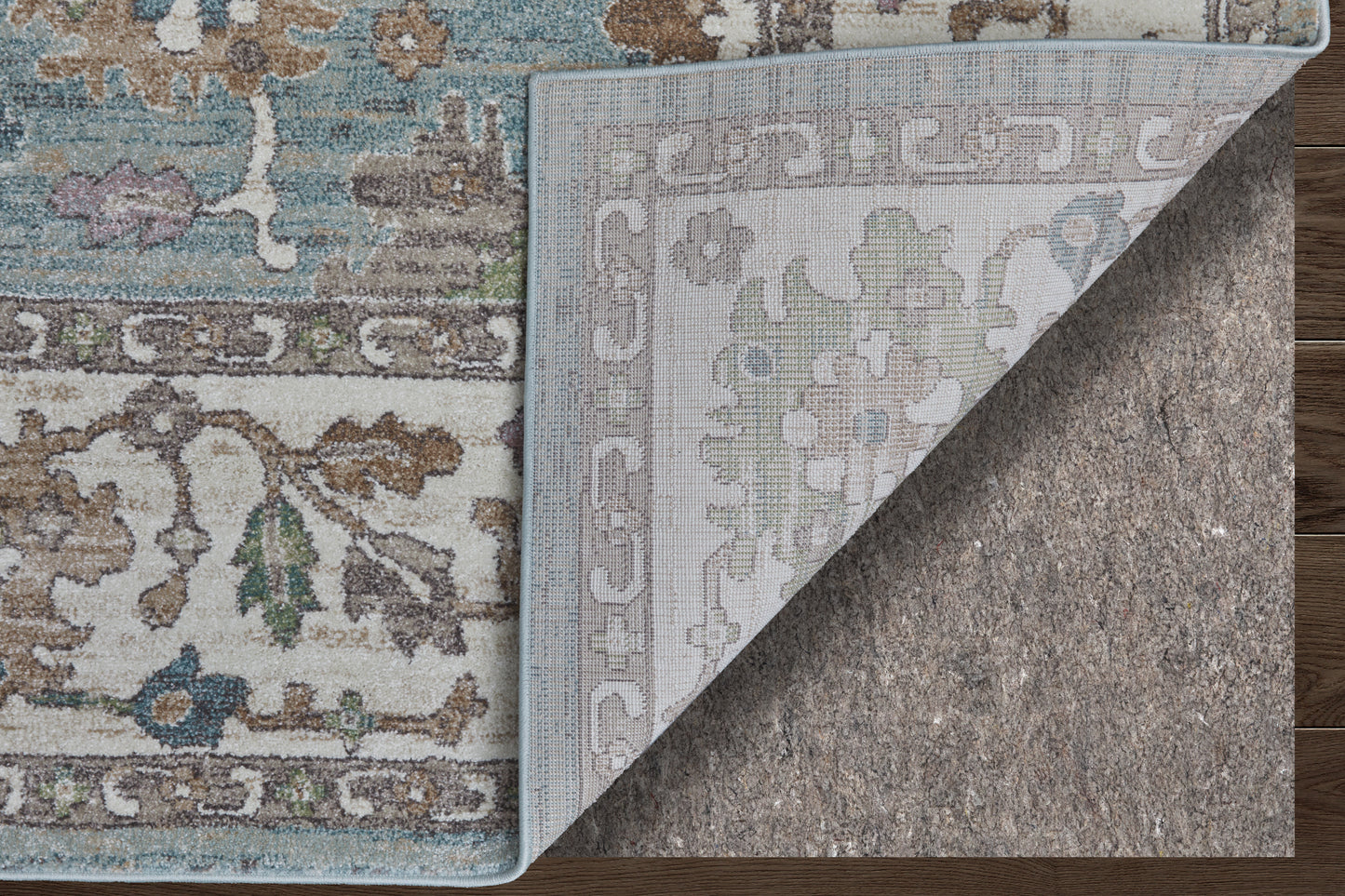 Dartmouth Transitional/Bohemian & Eclectic/Casual Blue/Ivory/Brown Area Rug