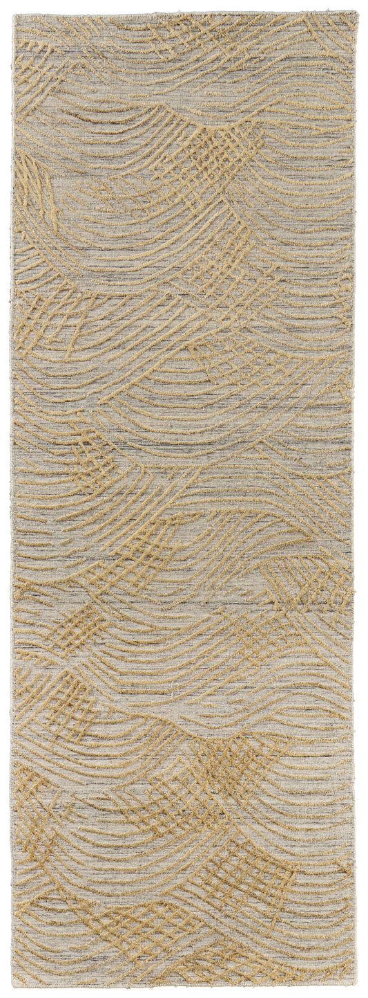 Taunton Transitional/Casual Gold/Gray Runner  Feizy Rugs Small Parcel,Feizy Rugs,Taunton,Gold/Gray,2'9" x 8',Runner,Viscose/Wool,Transitional/Casual,India