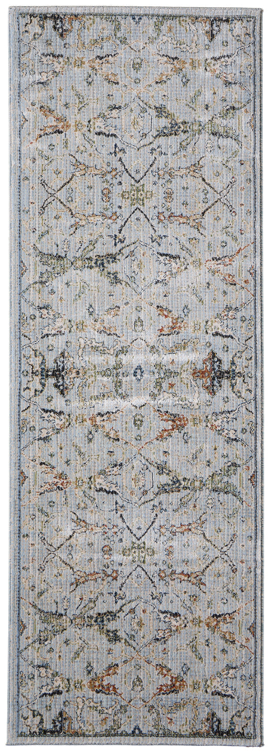 Melrose Traditional/Classic Blue/Green/Ivory Runner  Feizy Rugs Small Parcel,Feizy Rugs,Melrose,Blue/Green/Ivory,2'6" x 7'3",Runner,Polypropylene/Polyester/Viscose,Traditional/Classic,Turkey