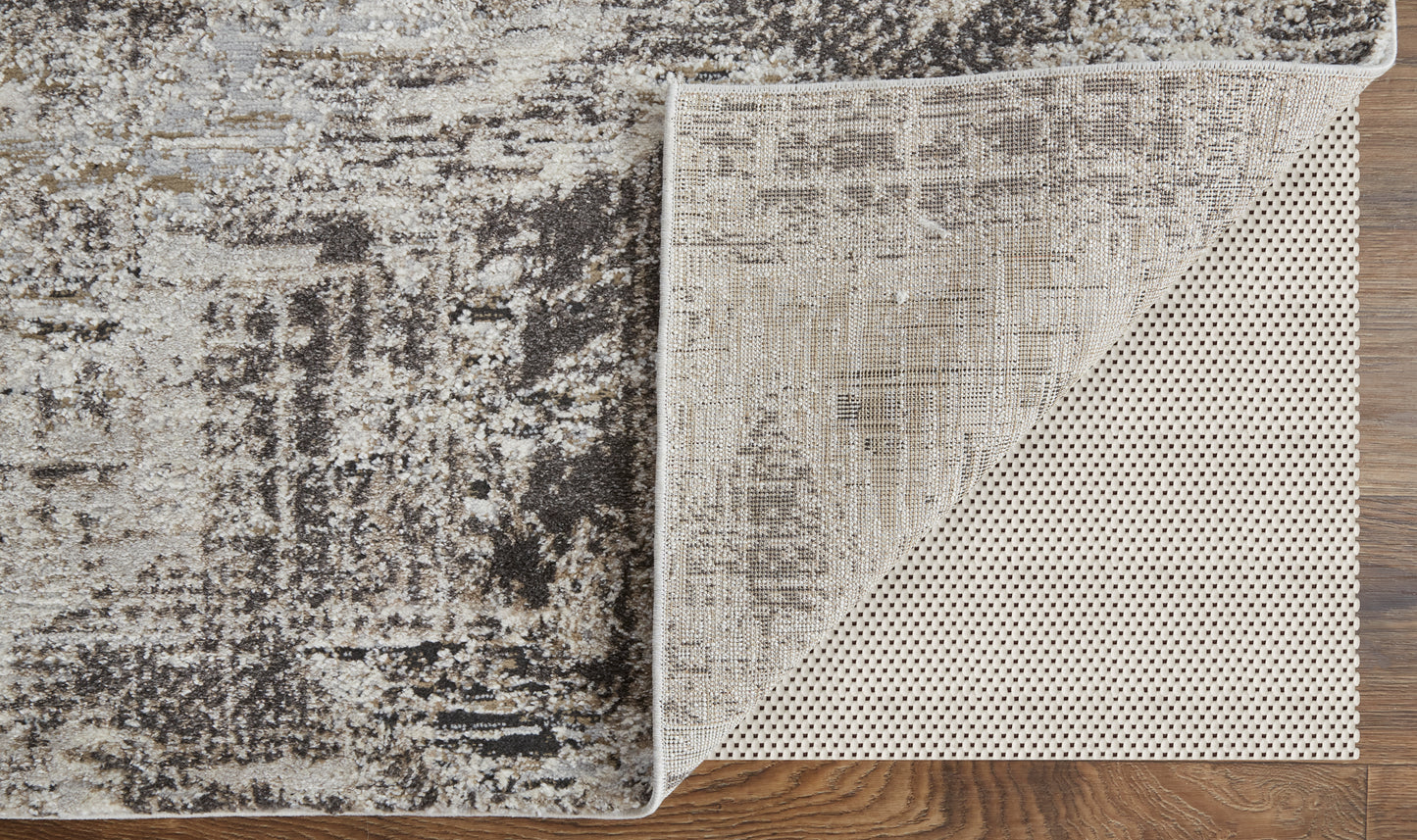 Vancouver Modern/Industrial Ivory/Gray/Brown Runner  Feizy Rugs Small Parcel,Feizy Rugs,Vancouver,Ivory/Gray/Brown,2'10" x 7'10",Runner,Polypropylene/Polyester,Modern/Industrial,Turkey