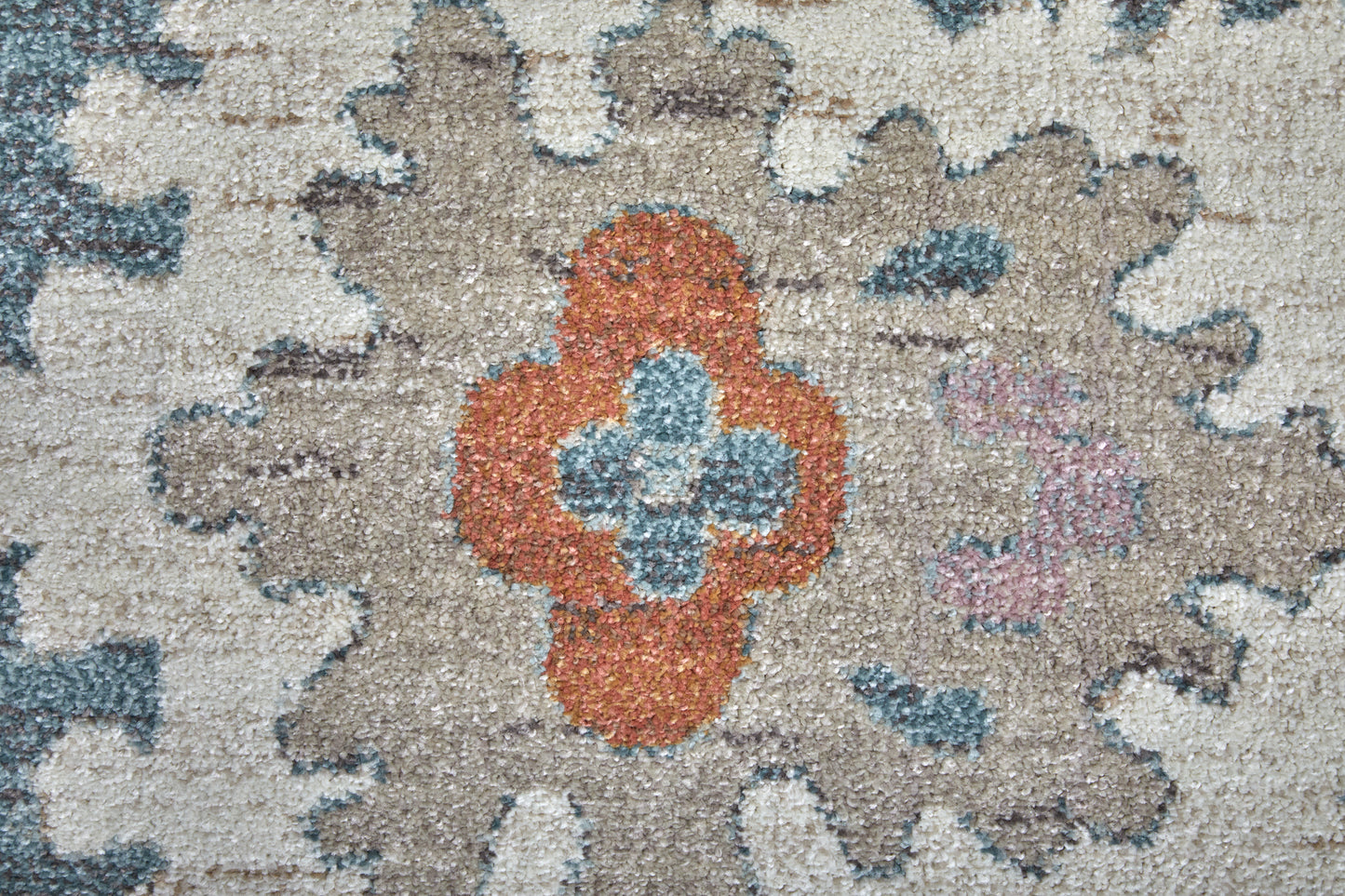 Dartmouth Transitional/Bohemian & Eclectic Blue/Ivory/Pink Area Rug