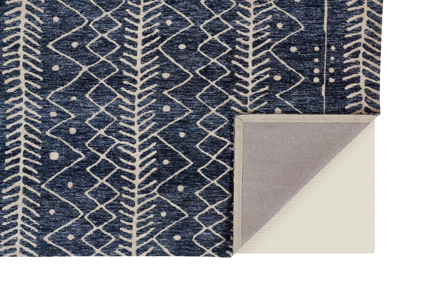 Colton Modern/Moroccan/Bohemian & Eclectic Blue/Ivory Accent Rug