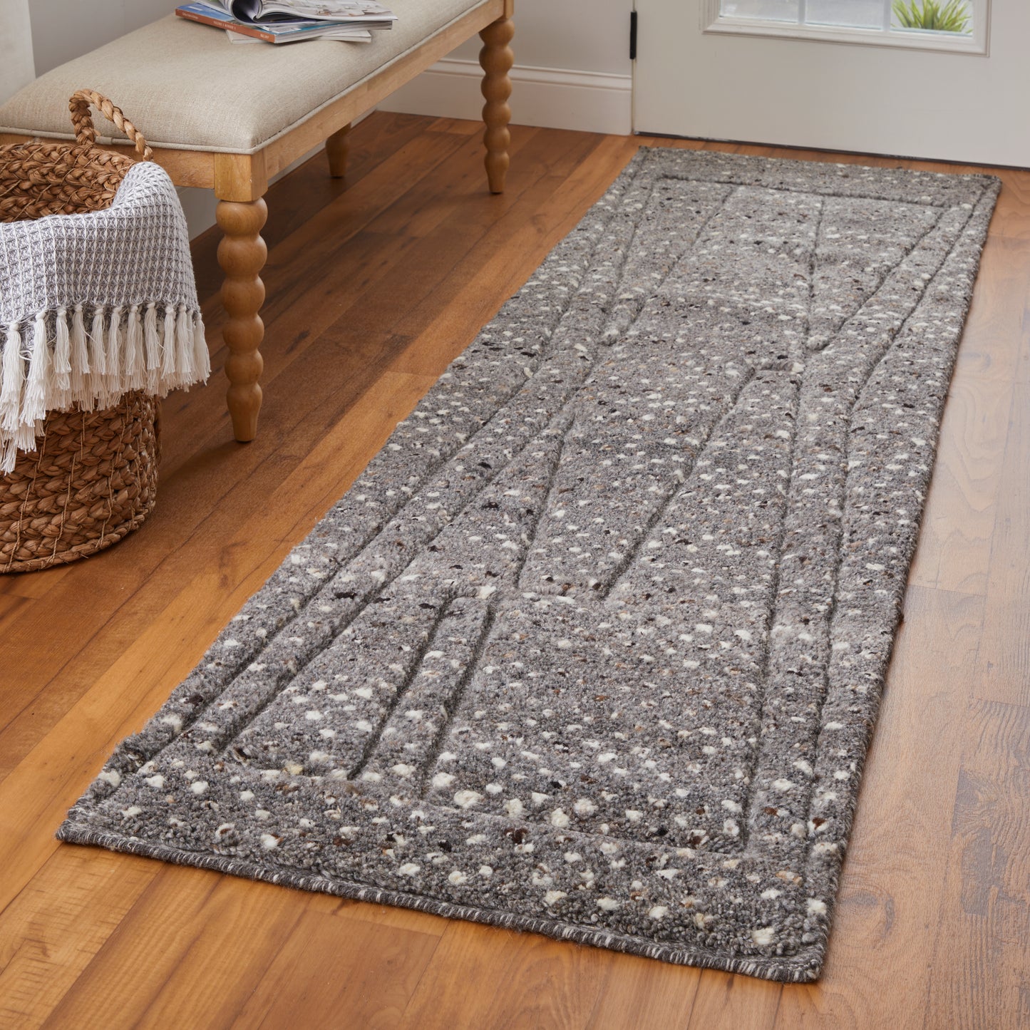 Dering Modern/Casual Gray/Tan/Taupe Runner