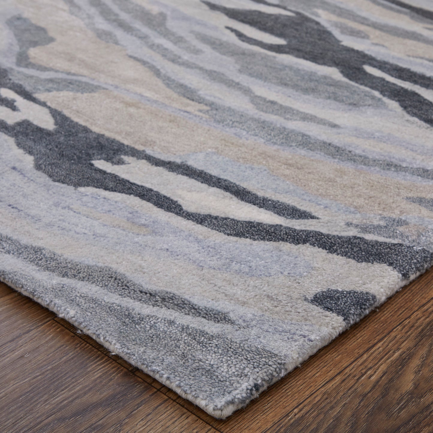 Dryden Transitional/Industrial/Casual Blue/Gray/Taupe Accent Rug  Feizy Rugs Small Parcel,Feizy Rugs,Dryden,Blue/Gray/Taupe,3'6" x 5'6",Accent Rug,Viscose/Wool,Transitional/Industrial/Casual,India