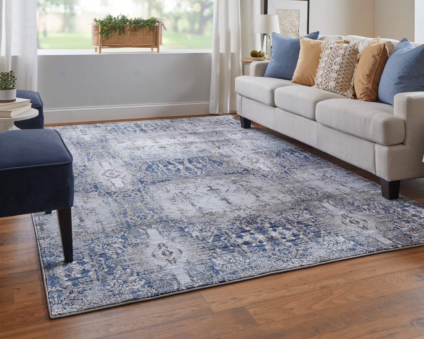 Gaspar Modern/Bohemian & Eclectic/Rustic Blue/Gray/Taupe Accent Rug  Feizy Rugs Small Parcel,Feizy Rugs,Gaspar,Blue/Gray/Taupe,1'8" x 2'10",Accent Rug,Polypropylene/Polyester,Modern/Bohemian & Eclectic/Rustic,Turkey