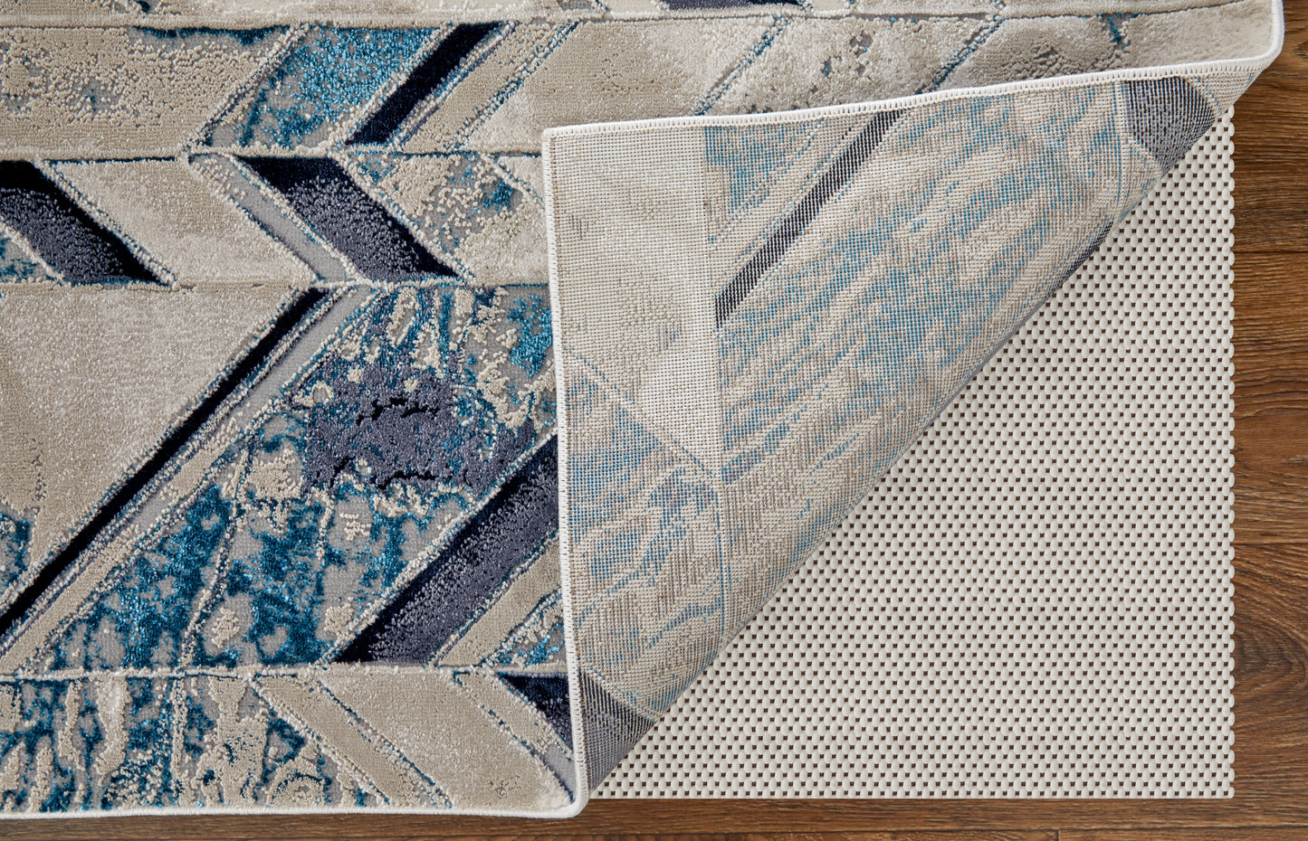 Indio Modern/Casual/Nautical & Coastal Ivory/Blue/Gray Runner  Feizy Rugs Small Parcel,Feizy Rugs,Indio,Ivory/Blue/Gray,2'10" x 7'10",Runner,Polyester/Polypropylene,Modern/Casual/Nautical & Coastal,Turkey