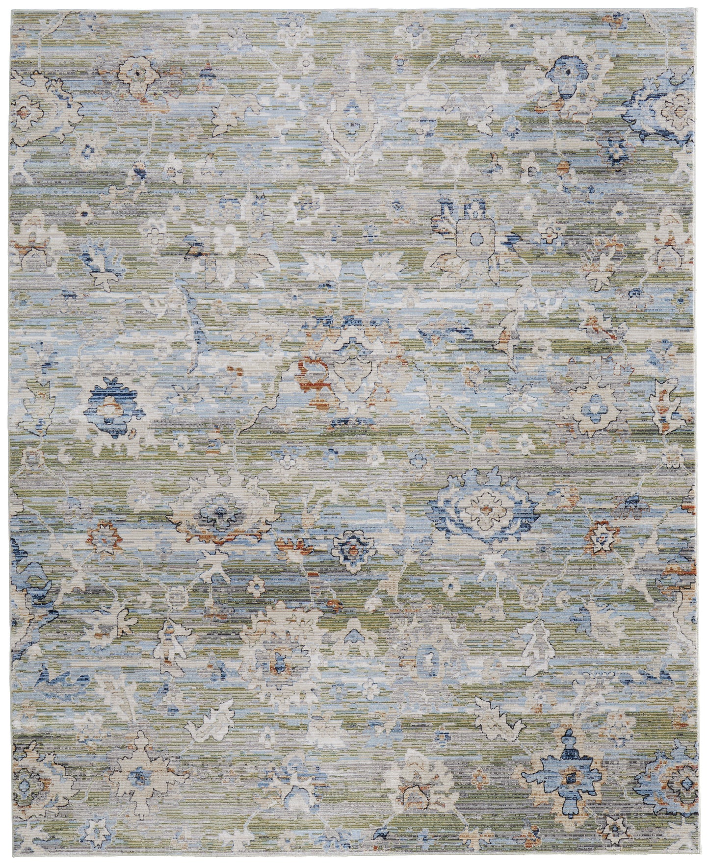 Melrose Traditional/Vintage/Persian Green/Ivory/Blue Accent Rug  Feizy Rugs Small Parcel,Feizy Rugs,Melrose,Green/Ivory/Blue,2' x 3',Accent Rug,Polypropylene/Polyester/Viscose,Traditional/Vintage/Persian,Turkey