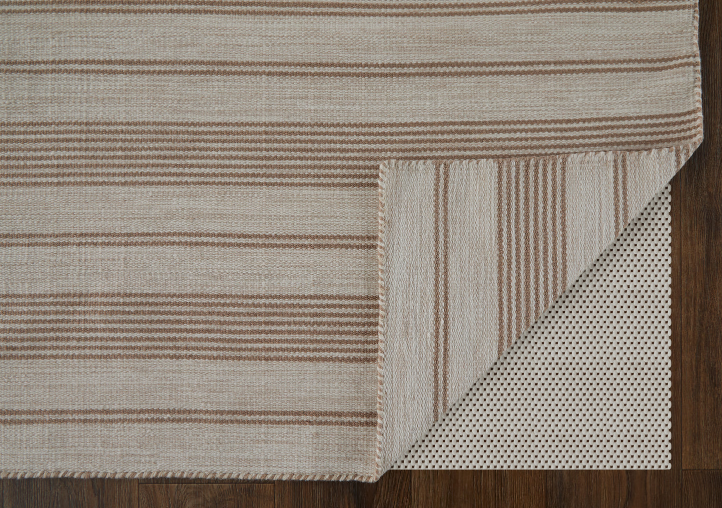 Duprine Transitional/Casual/Nautical & Coastal Ivory/Taupe Accent Rug