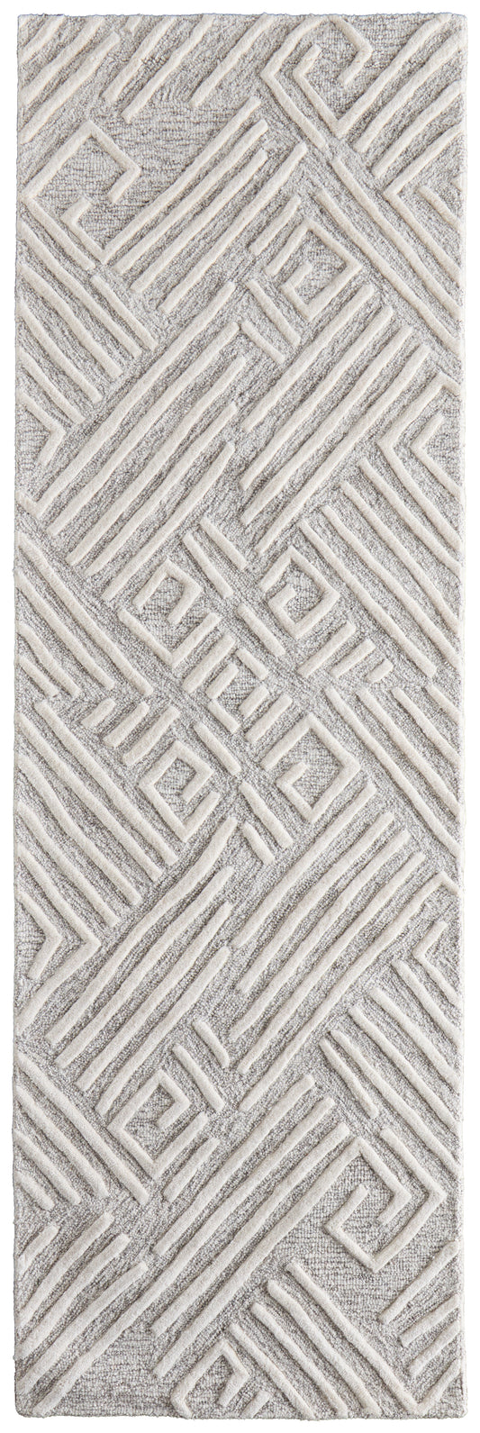 Enzo Transitional/Farmhouse/Scandinavian Tan/Ivory Runner  Feizy Rugs Small Parcel,Feizy Rugs,Enzo,Tan/Ivory,2'6" x 8',Runner,Wool,Transitional/Farmhouse/Scandinavian,India