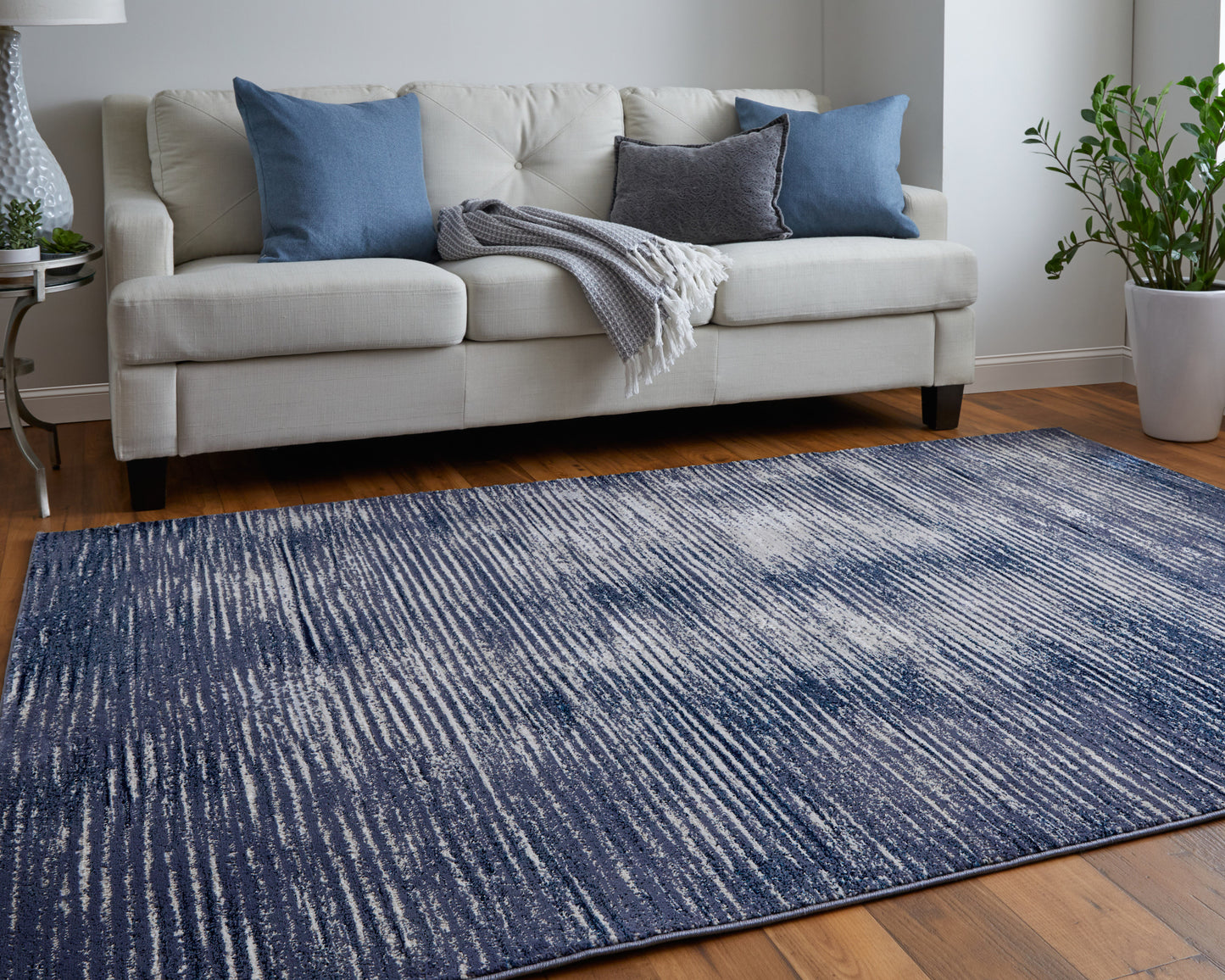 Indio Modern/Industrial/Casual Blue/Gray/Ivory Runner  Feizy Rugs Small Parcel,Feizy Rugs,Indio,Blue/Gray/Ivory,2'10" x 7'10",Runner,Polyester/Polypropylene,Modern/Industrial/Casual,Turkey