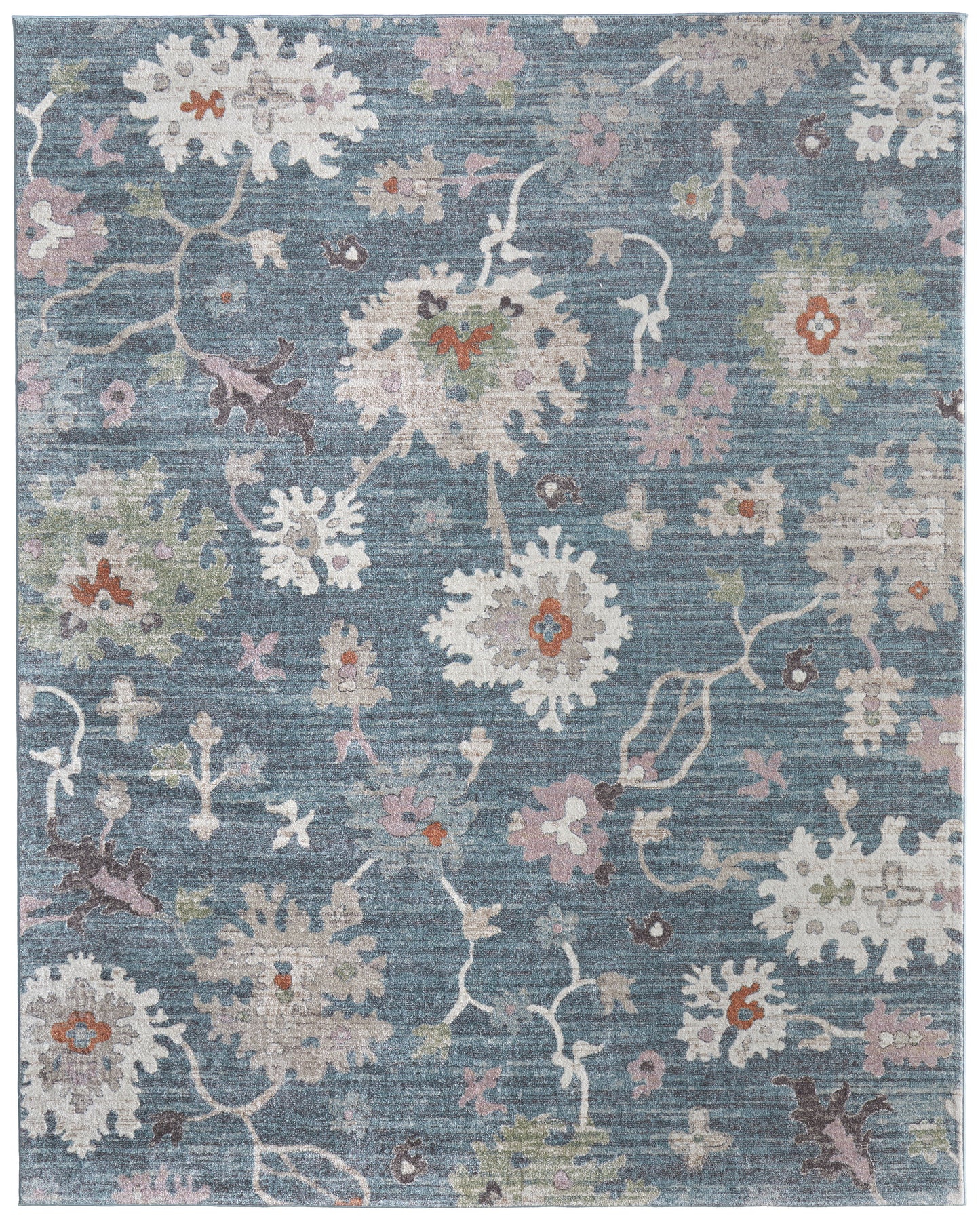 Dartmouth Transitional/Bohemian & Eclectic Blue/Ivory/Pink Area Rug