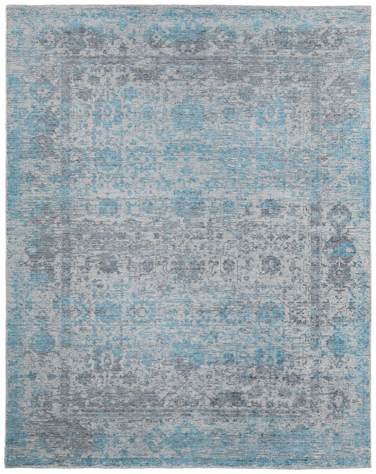 Loralai Transitional/Bohemian & Eclectic/Vintage Blue/Gray Area Rug  Feizy Rugs Small Parcel,Feizy Rugs,Loralai,Blue/Gray,8' x 10',Area Rug,Viscose/Wool,Transitional/Bohemian & Eclectic/Vintage,India