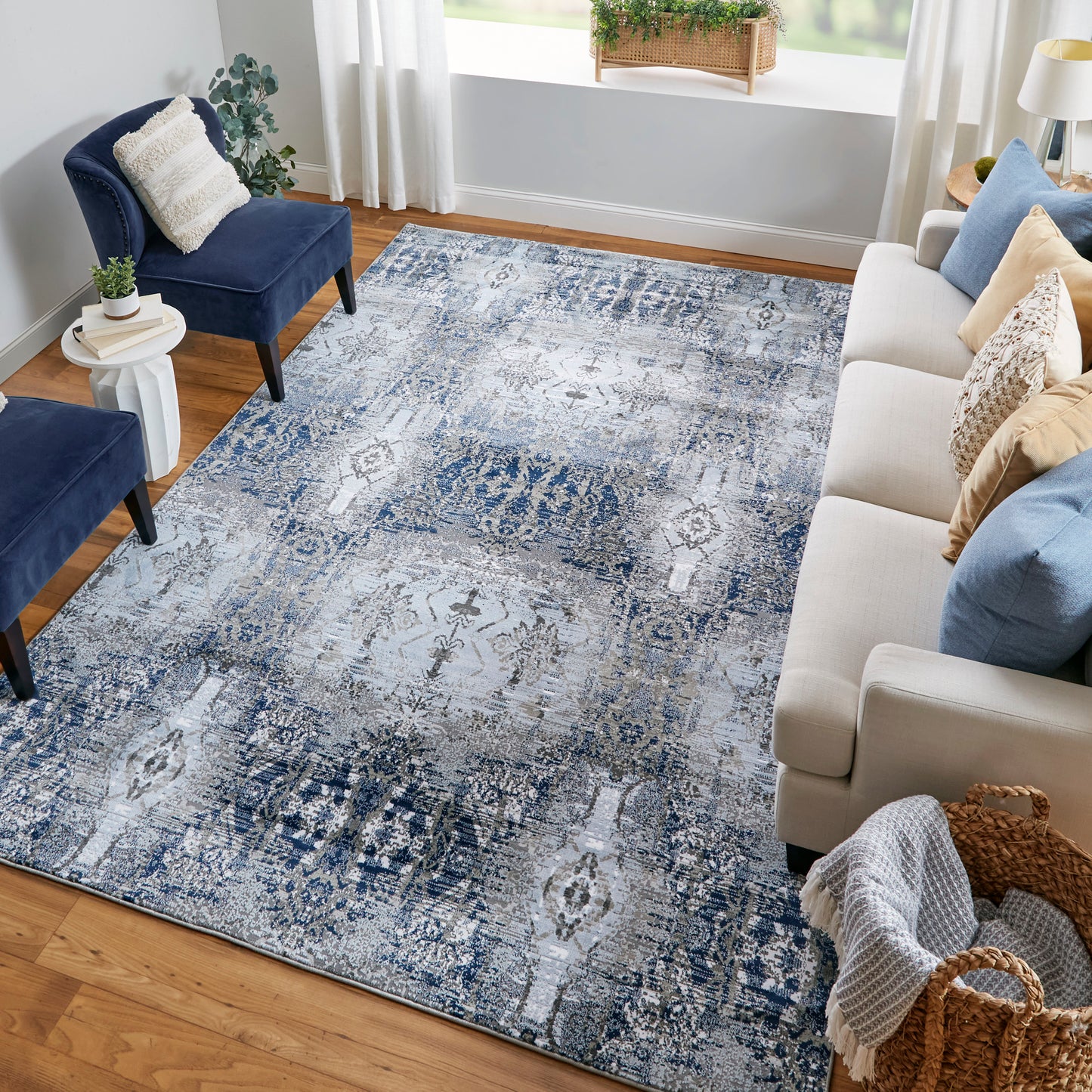 Gaspar Modern/Bohemian & Eclectic/Rustic Blue/Gray/Taupe Accent Rug  Feizy Rugs Small Parcel,Feizy Rugs,Gaspar,Blue/Gray/Taupe,1'8" x 2'10",Accent Rug,Polypropylene/Polyester,Modern/Bohemian & Eclectic/Rustic,Turkey