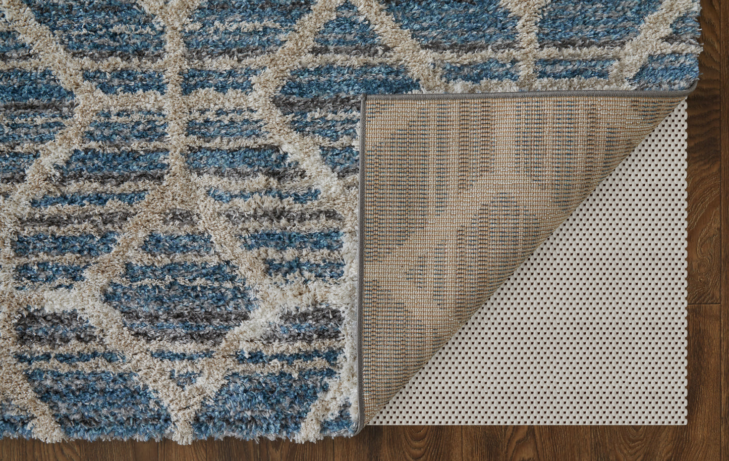 Mynka Transitional/Bohemian & Eclectic/Farmhouse Blue/Ivory Runner  Feizy Rugs Small Parcel,Feizy Rugs,Mynka,Blue/Ivory,2'6" x 8',Runner,Polyester,Transitional/Bohemian & Eclectic/Farmhouse,Turkey