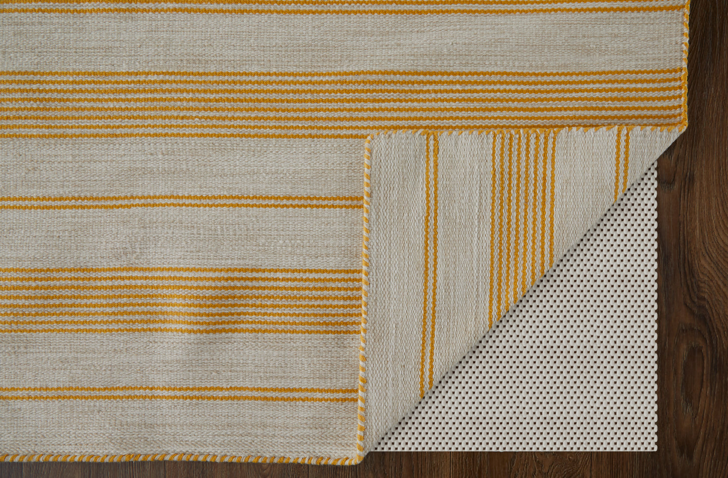 Duprine Transitional/Casual/Nautical & Coastal Yellow/Ivory Accent Rug