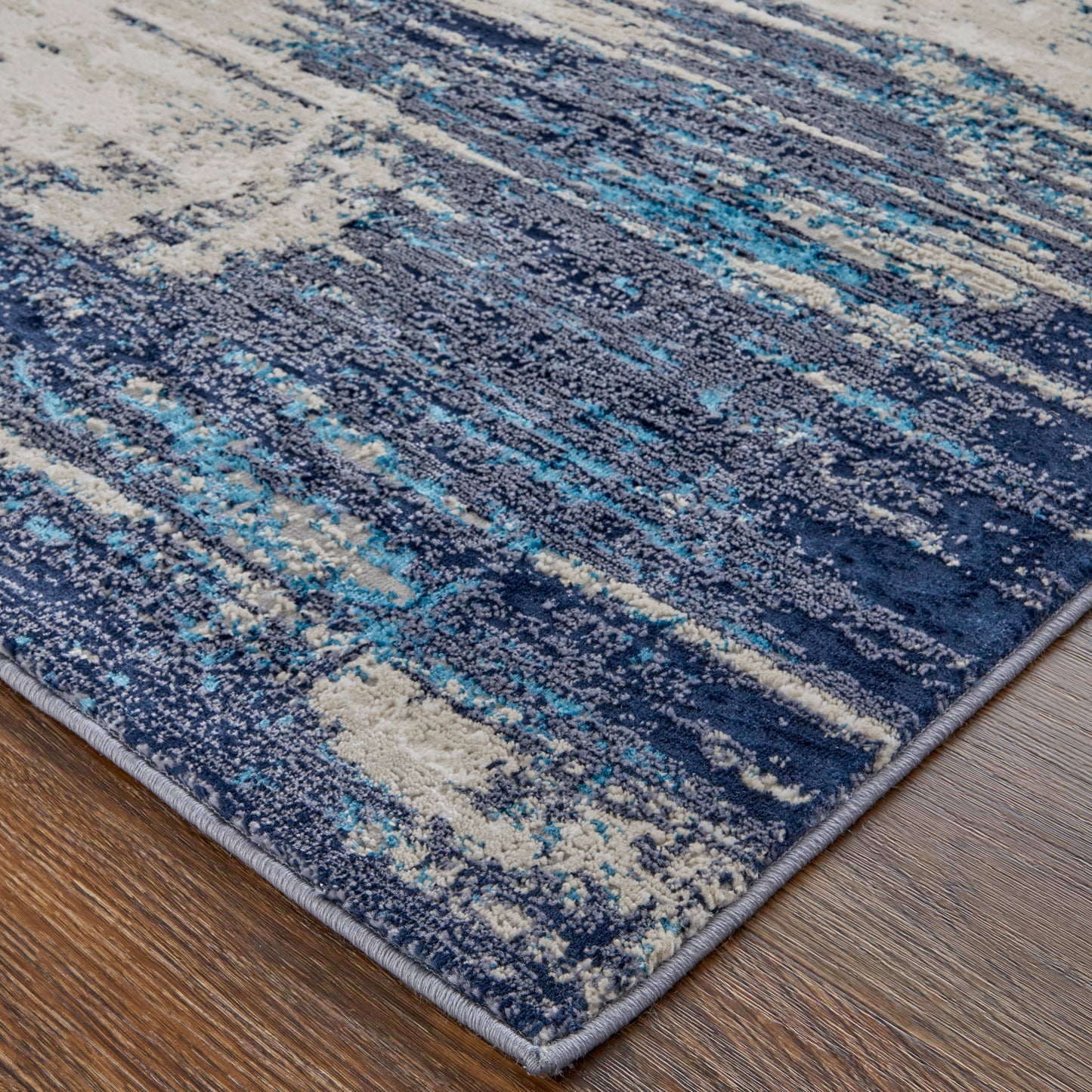 Indio Modern/Industrial/Casual Tan/Blue/Ivory Runner  Feizy Rugs Small Parcel,Feizy Rugs,Indio,Tan/Blue/Ivory,2'10" x 7'10",Runner,Polyester/Polypropylene,Modern/Industrial/Casual,Turkey