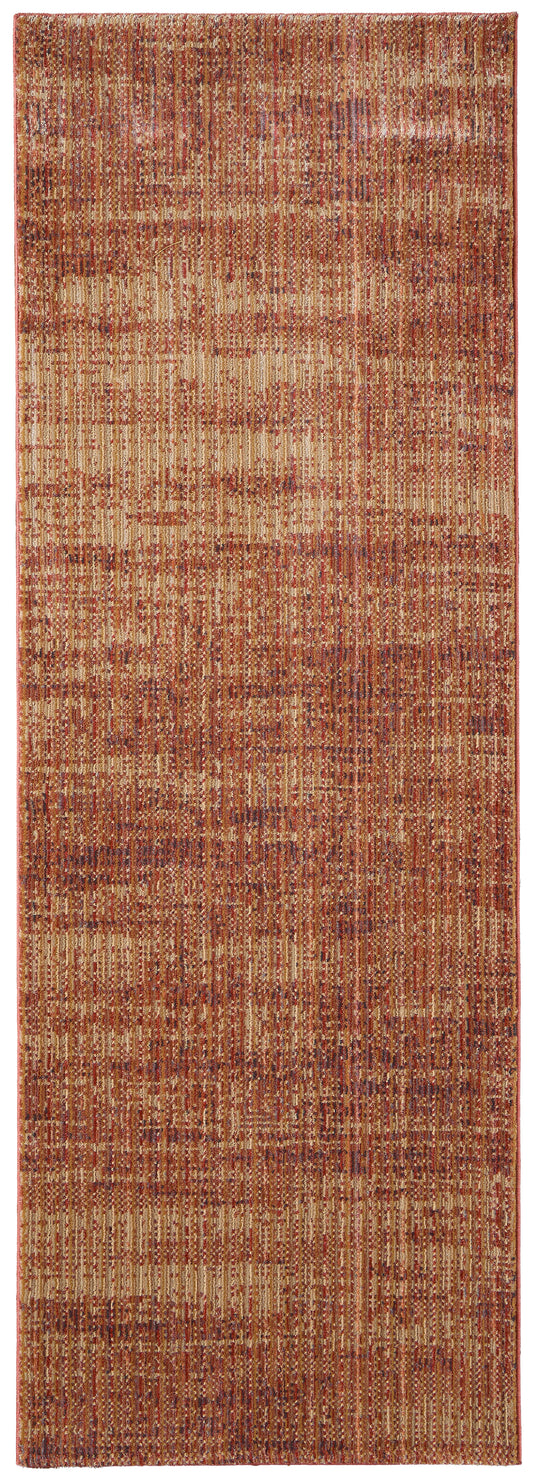 Deja Modern/Casual Brown/Red/Tan Runner  Feizy Rugs Small Parcel,Feizy Rugs,Deja,Brown/Red/Tan,2'6" x 7'3",Runner,Polypropylene/Polyester,Modern/Casual,Turkey