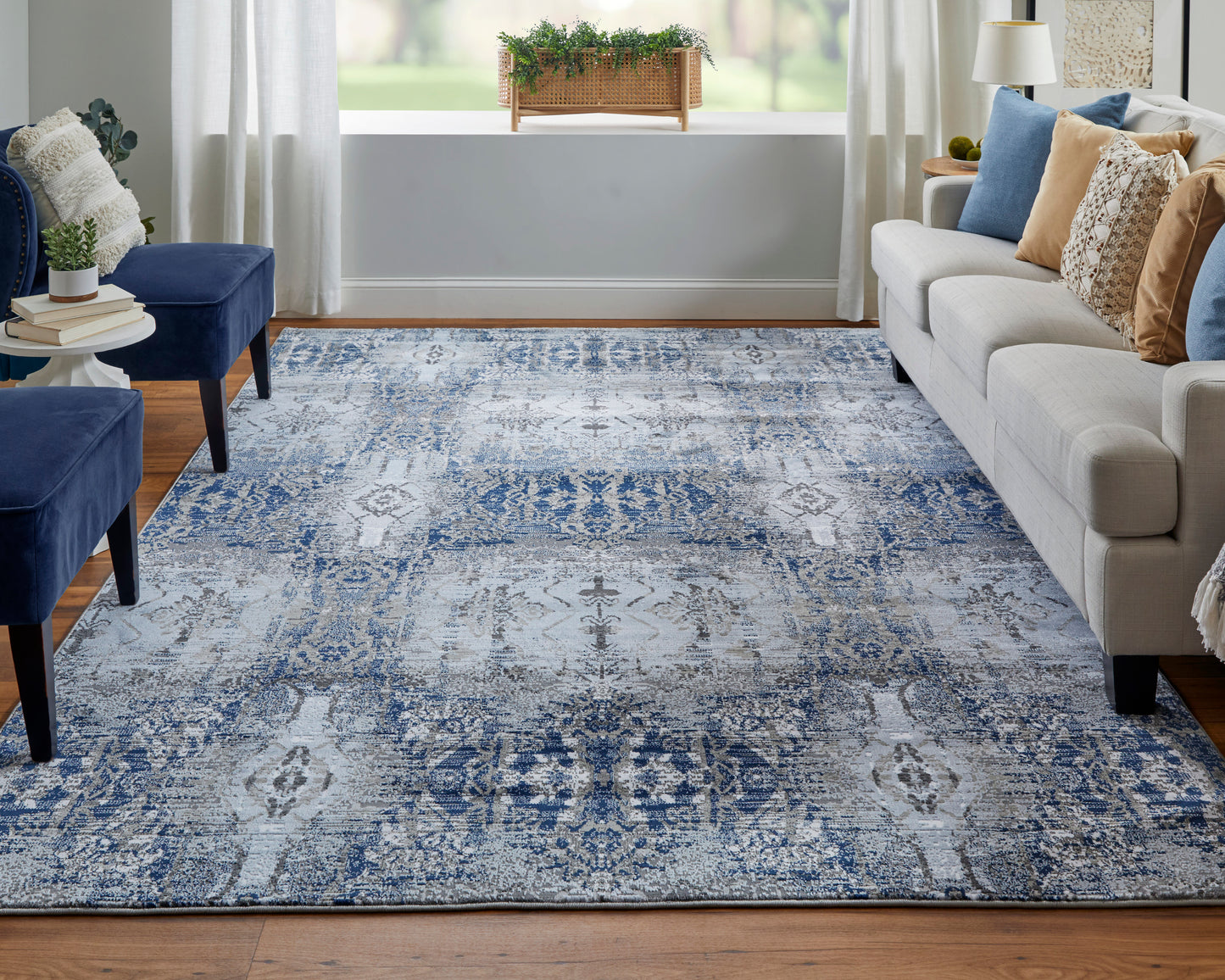 Gaspar Modern/Bohemian & Eclectic/Rustic Blue/Gray/Taupe Accent Rug  Feizy Rugs Small Parcel,Feizy Rugs,Gaspar,Blue/Gray/Taupe,1'8" x 2'10",Accent Rug,Polypropylene/Polyester,Modern/Bohemian & Eclectic/Rustic,Turkey