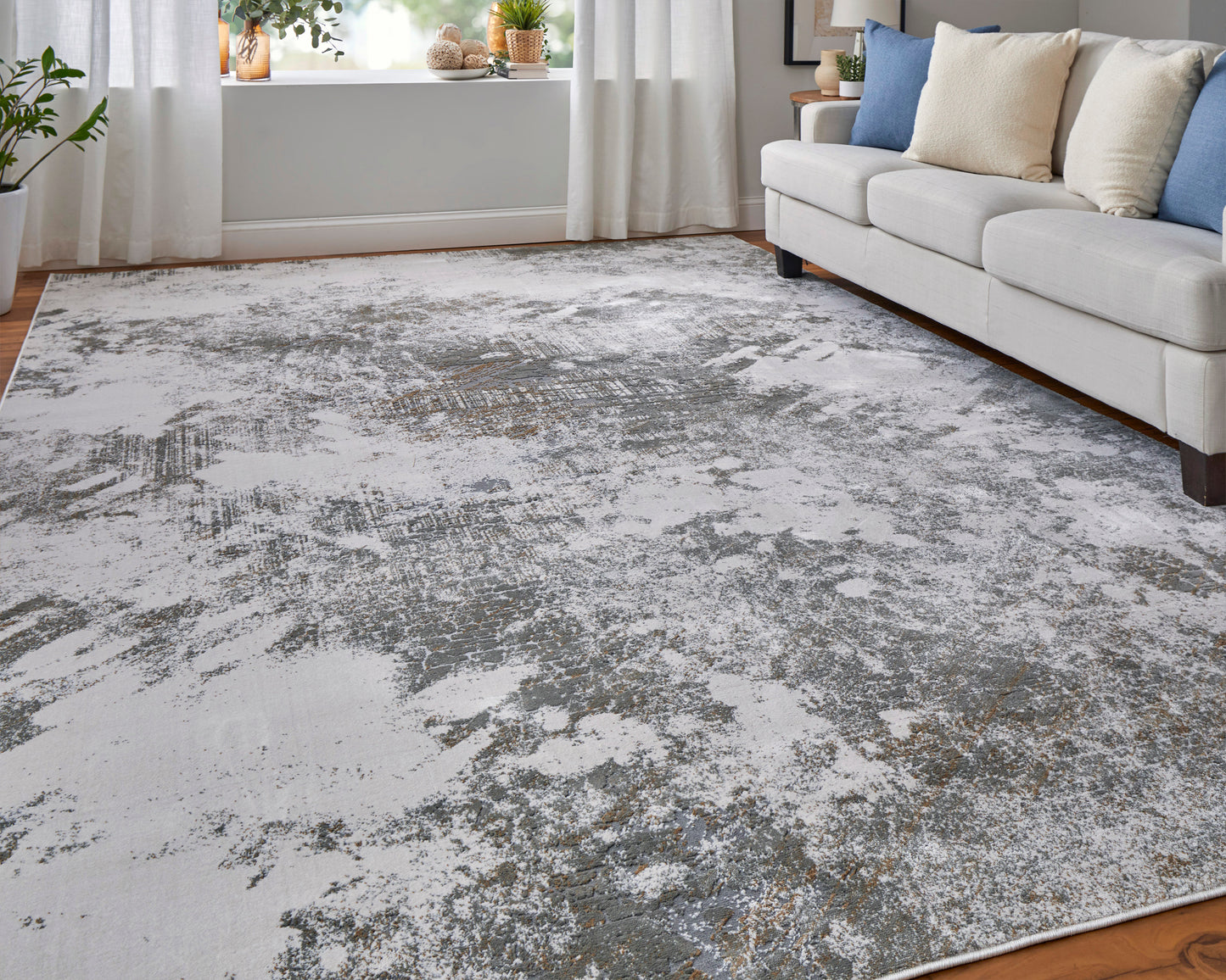 Waldor Modern/Bohemian & Eclectic/Industrial Gray/Silver/Taupe Accent Rug  Feizy Rugs Small Parcel,Feizy Rugs,Waldor,Gray/Silver/Taupe,1'8" x 2'10",Accent Rug,Polypropylene/Polyester,Modern/Bohemian & Eclectic/Industrial,Turkey