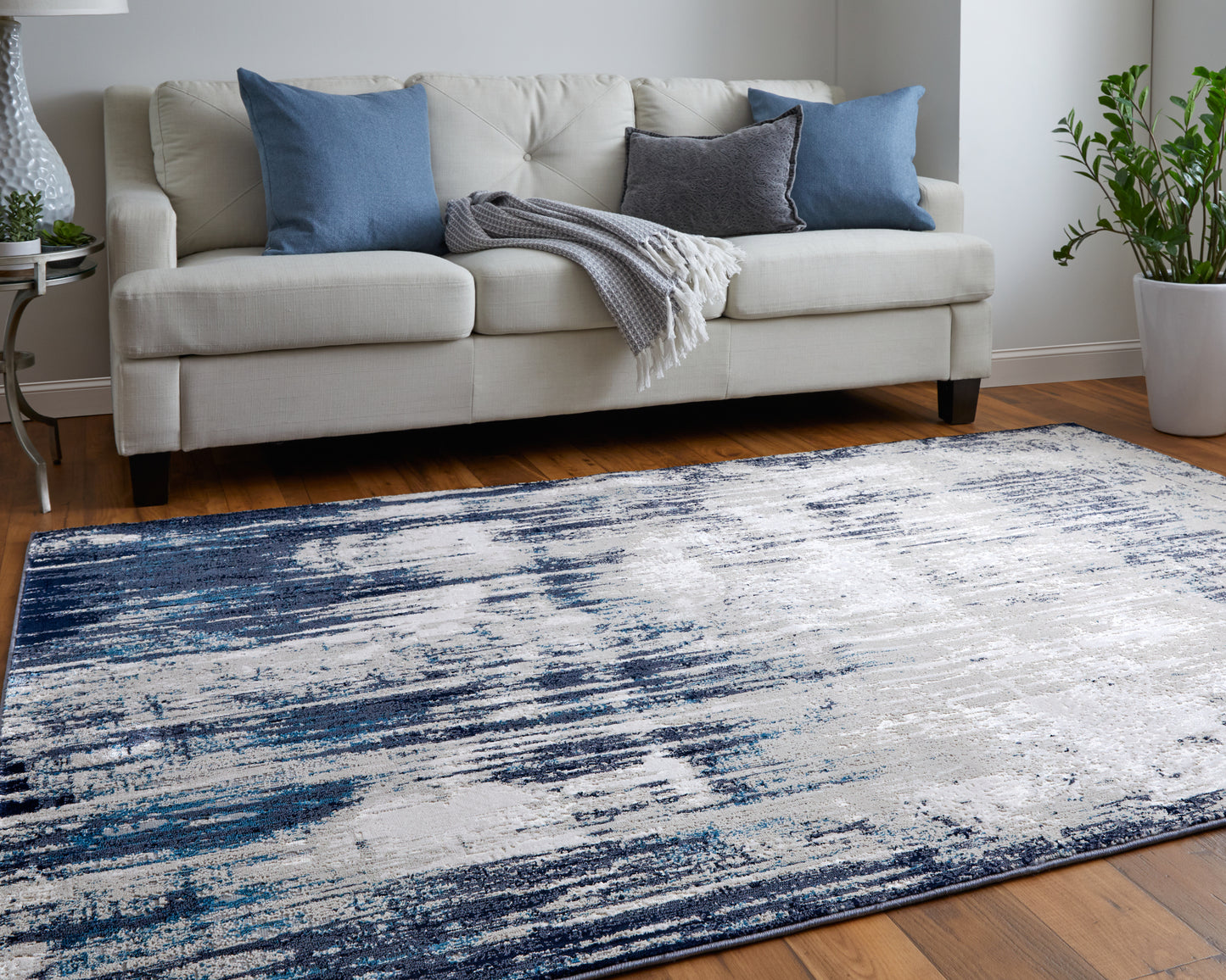 Indio Modern/Industrial/Casual Tan/Blue/Ivory Runner  Feizy Rugs Small Parcel,Feizy Rugs,Indio,Tan/Blue/Ivory,2'10" x 7'10",Runner,Polyester/Polypropylene,Modern/Industrial/Casual,Turkey