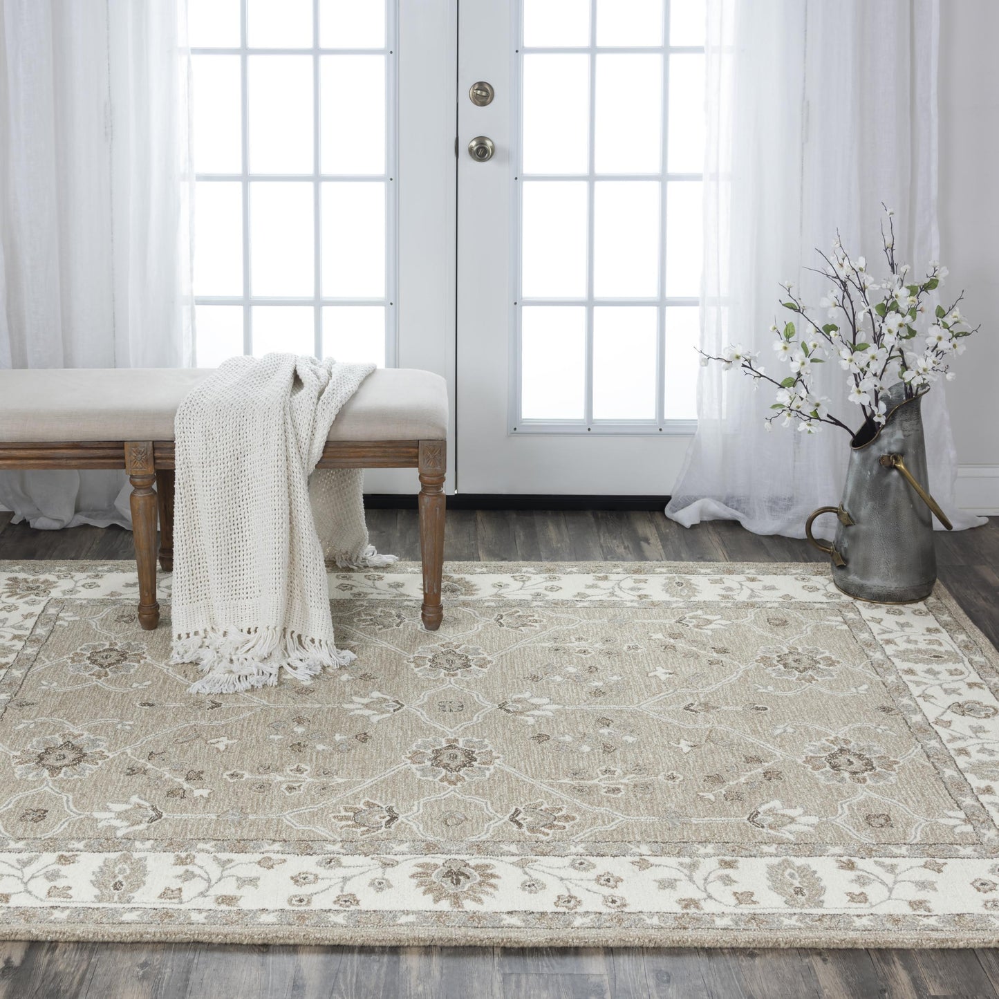 Conley A01106 Beige  Hand Tufted Rug - Rizzy