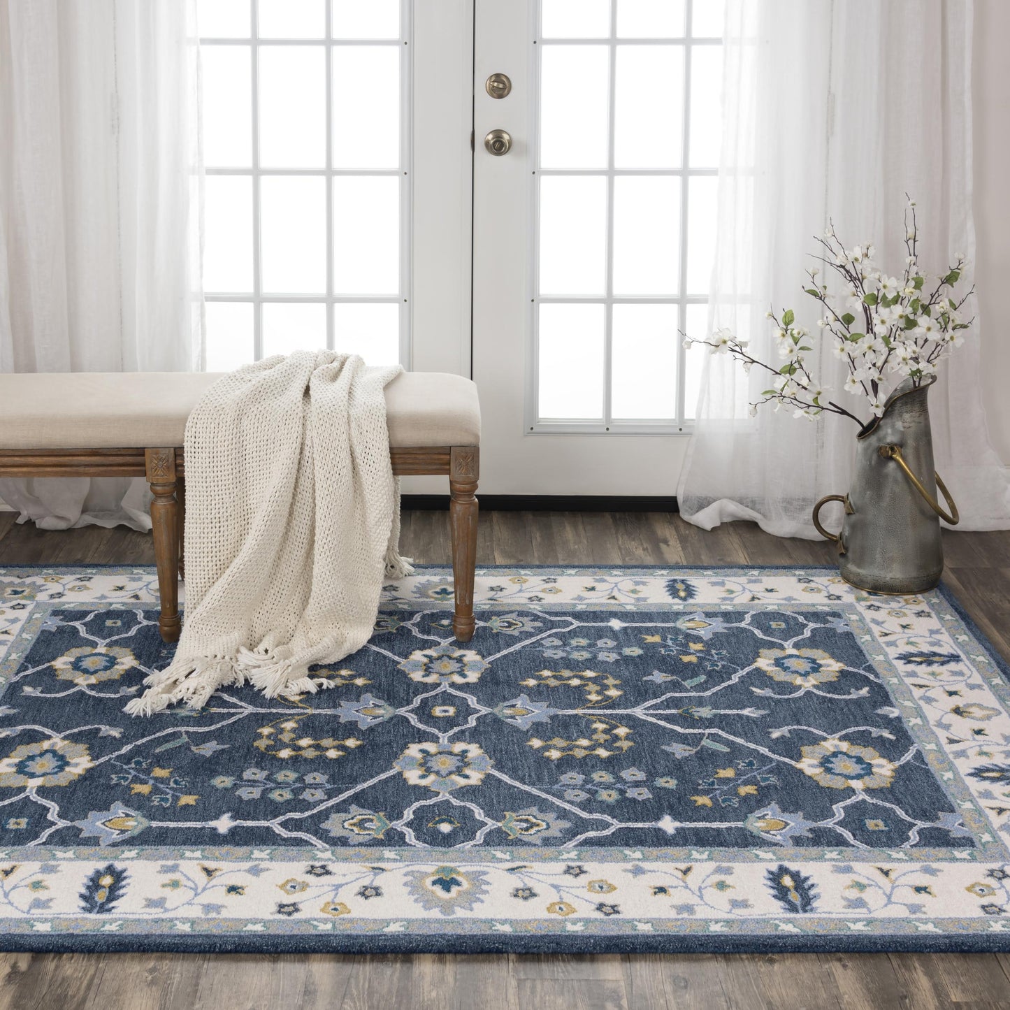 Conley A01108 Blue Hand Tufted Rug - Rizzy