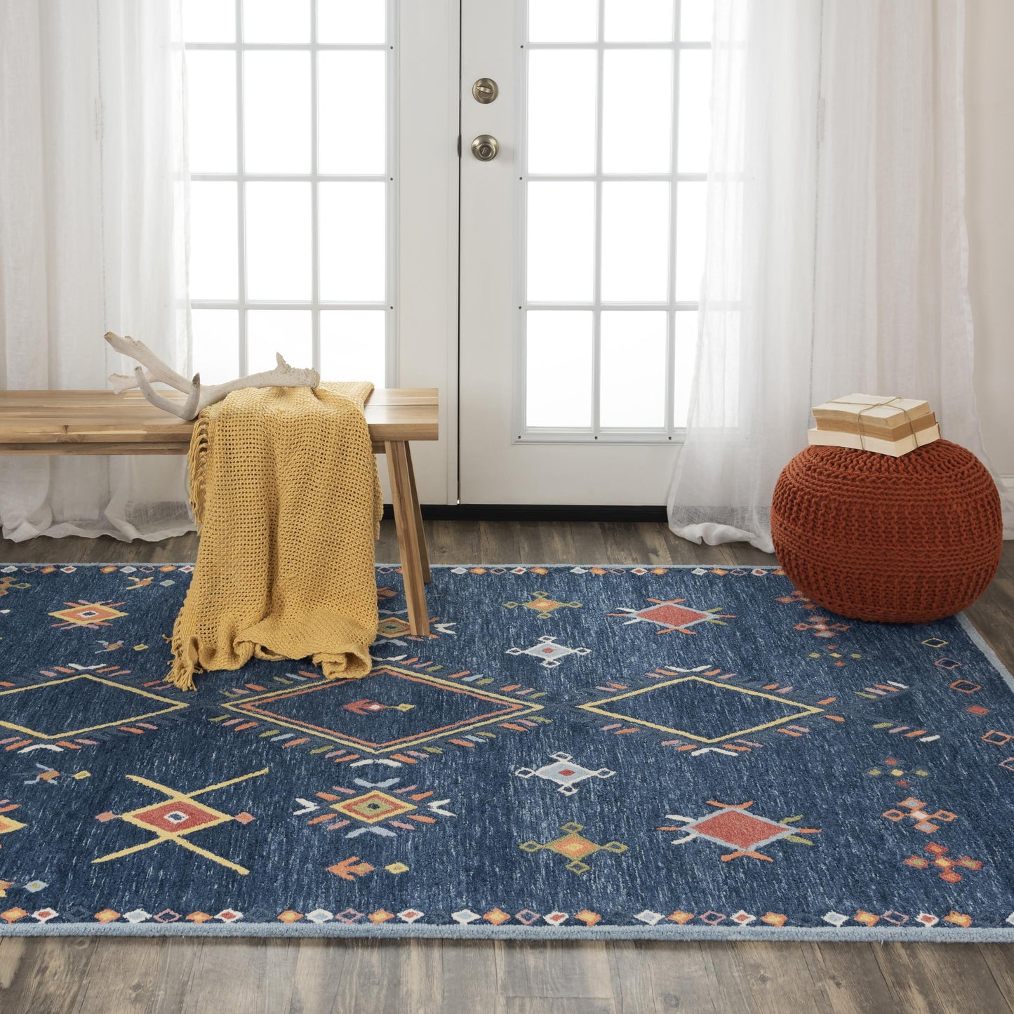 Catawba A02102 Blue Hand Tufted Rug - Rizzy