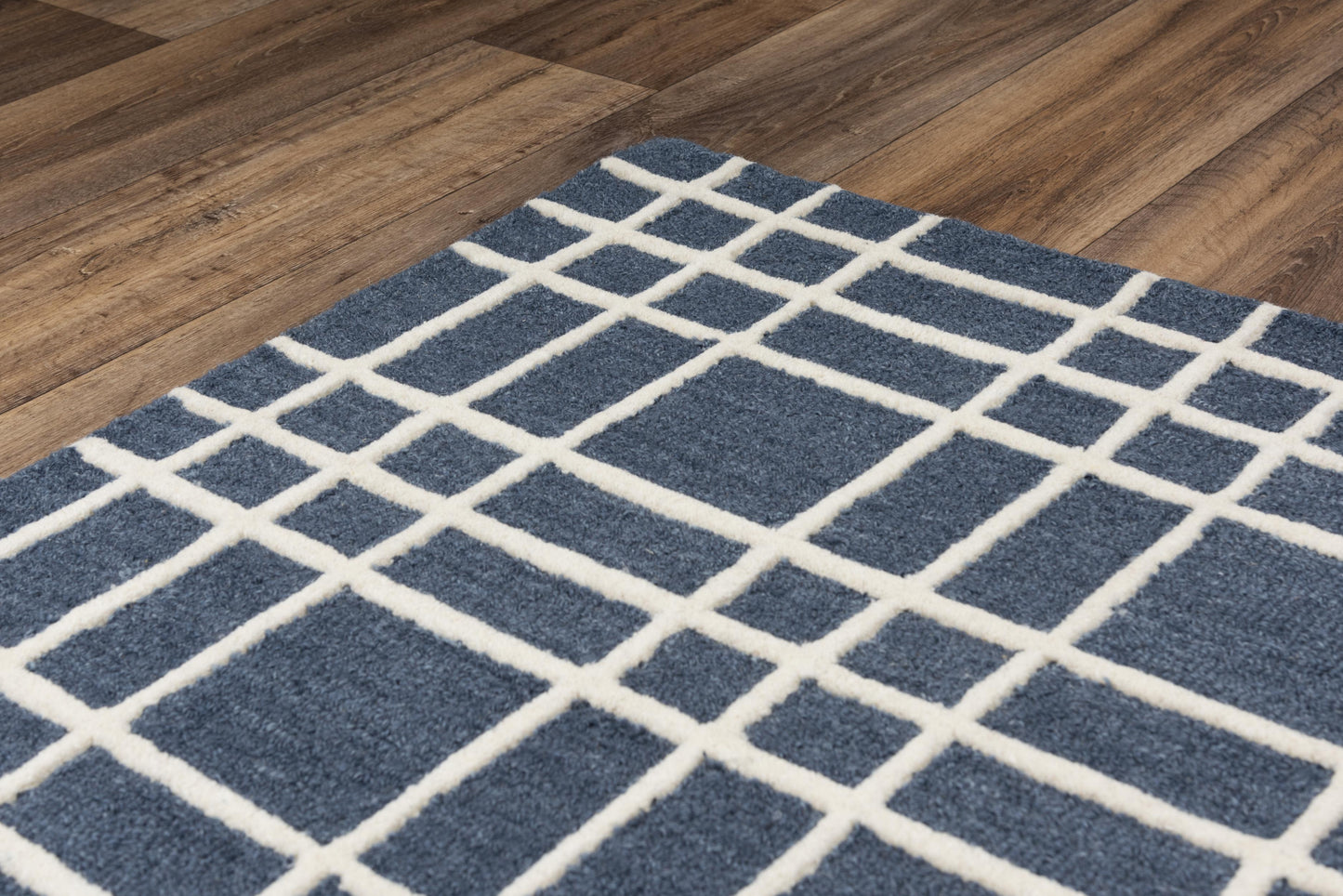 Lofton A07102 Blue Hand Tufted Rug - Rizzy