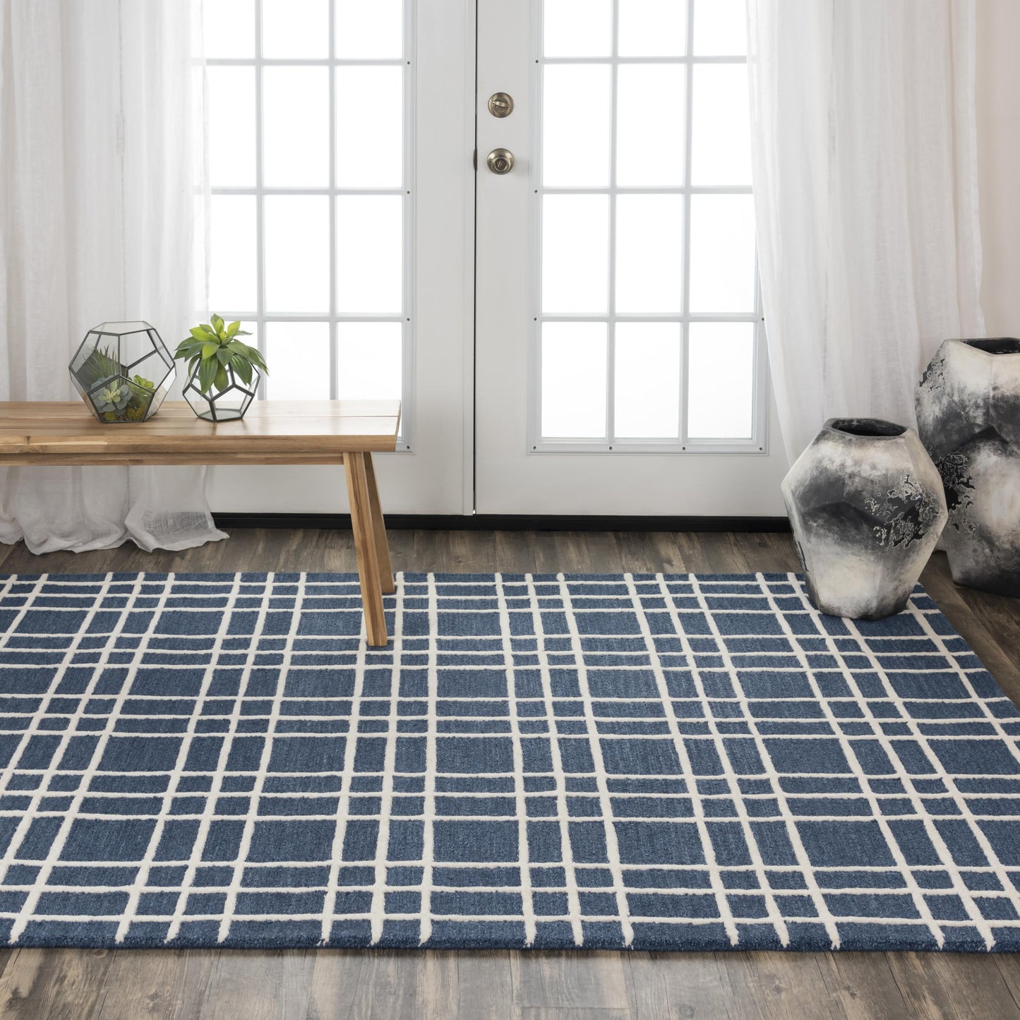 Lofton A07102 Blue Hand Tufted Rug - Rizzy