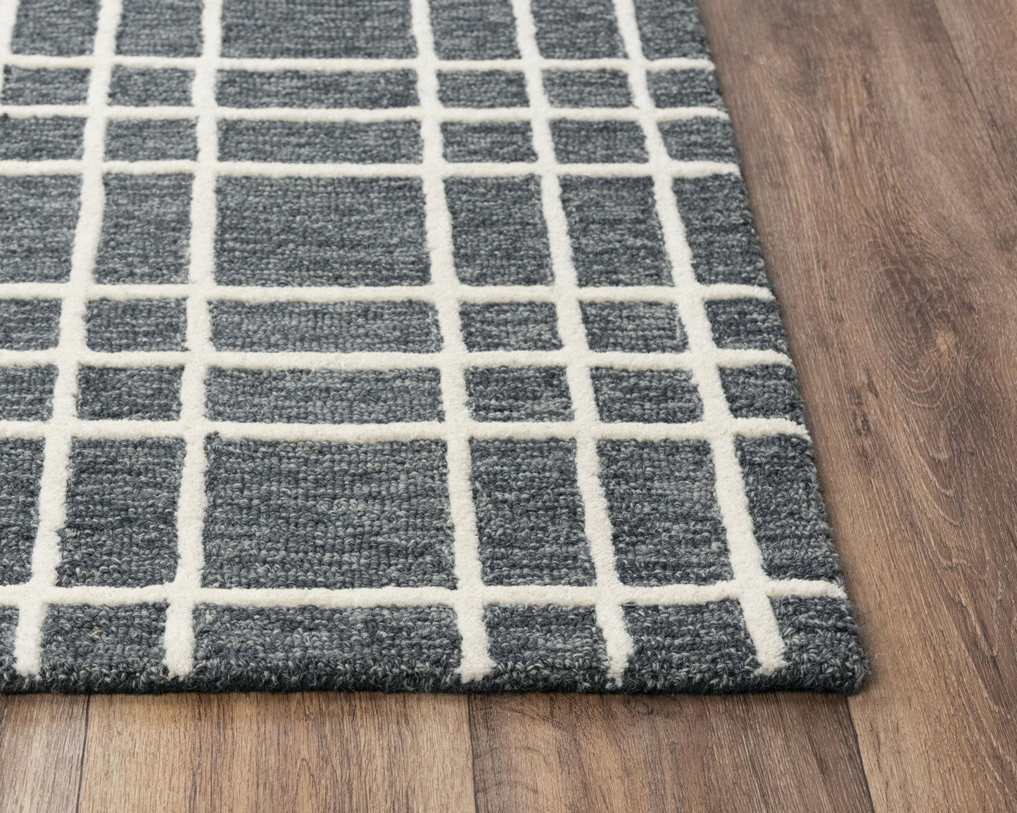 Lofton A07104 Charcoal Hand Tufted Rug - Rizzy