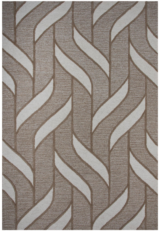 Lofton A07213 Brown Hand Tufted Rug - Rizzy