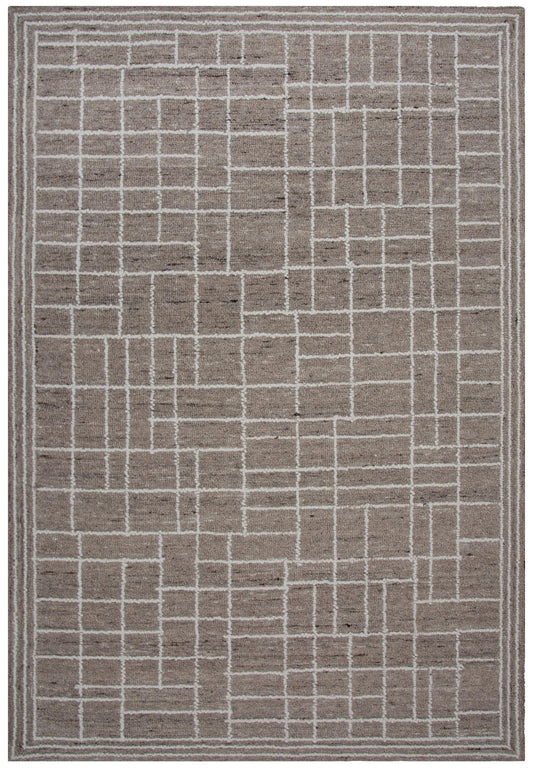 Lofton A07217 Brown Hand Tufted Rug - Rizzy