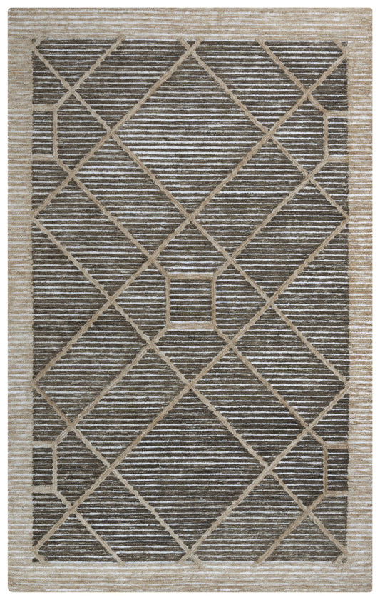 Vista A09111 Brown Hand Tufted Rug - Rizzy