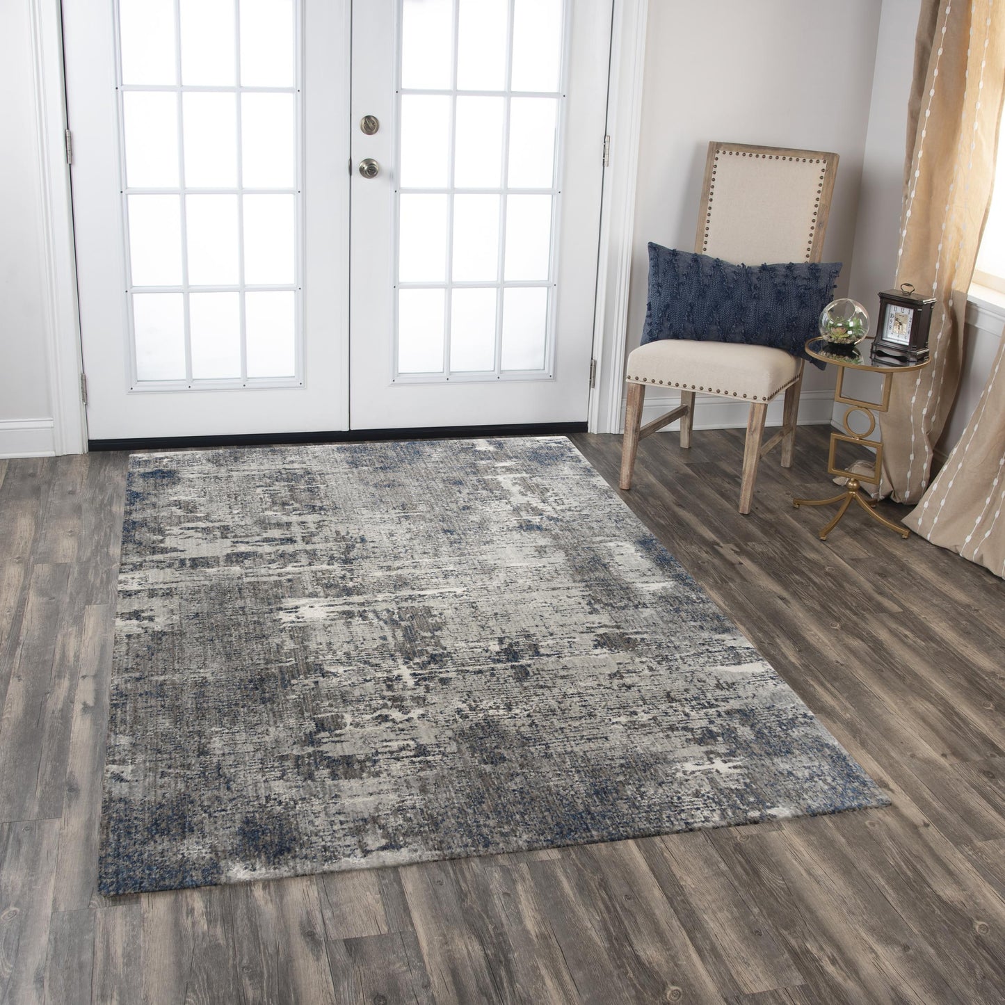 Ankara ANK733 Gray/Blue Hybrid Rug - Rizzy