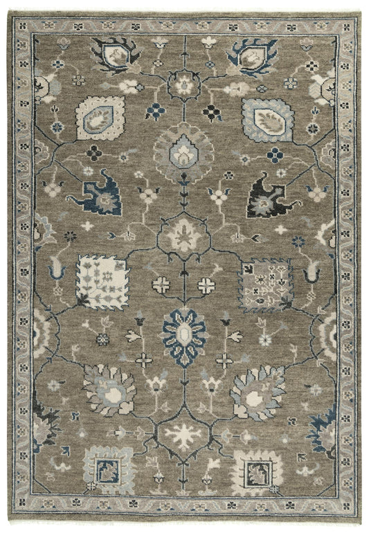 Ashton ATN919 Brown Hand Knotted Rug - Rizzy