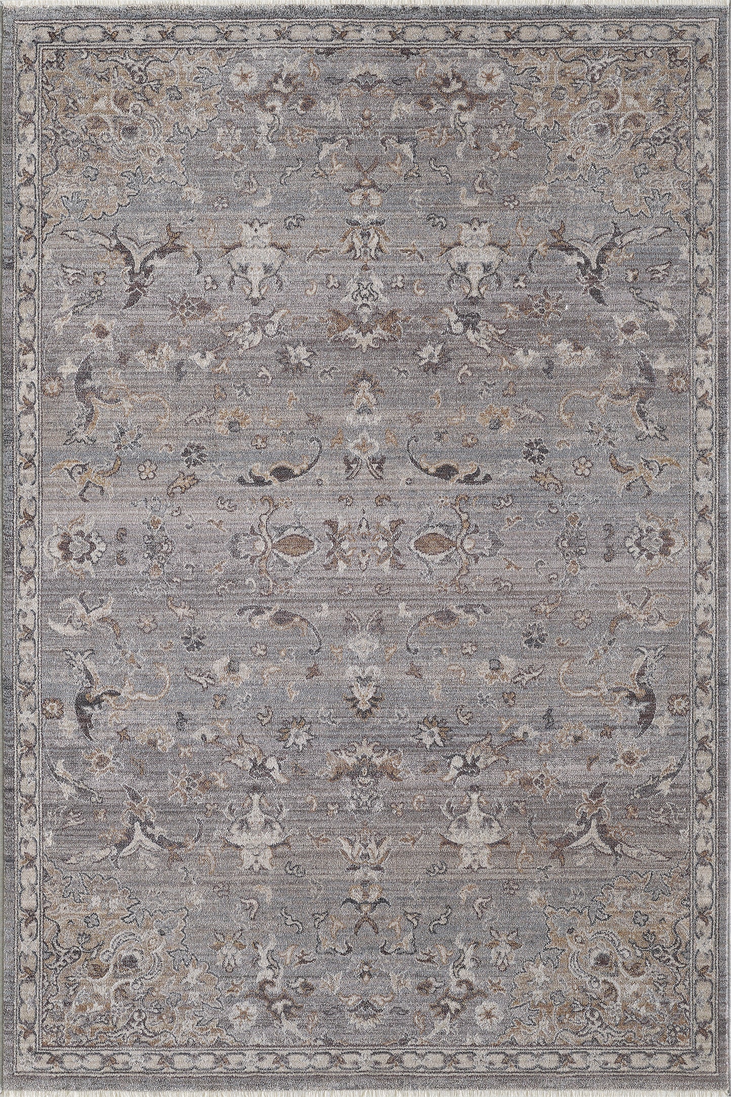 Adele 8802 Grey Daphne Machine Woven Performance Area Rug - Kas