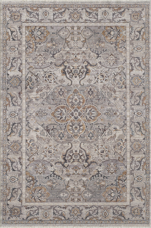 Adele 8803 Grey Beige Delaney Machine Woven Performance Area Rug - Kas