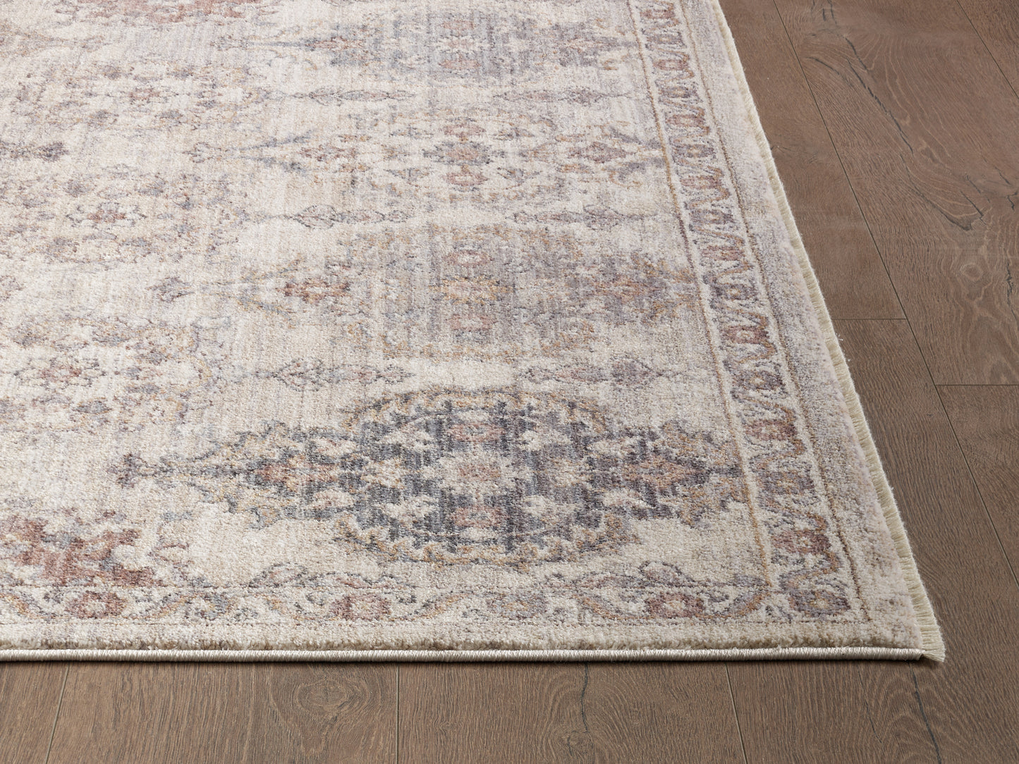 Adele 8806 Ivory Mosaic Machine Woven Performance Area Rug - Kas