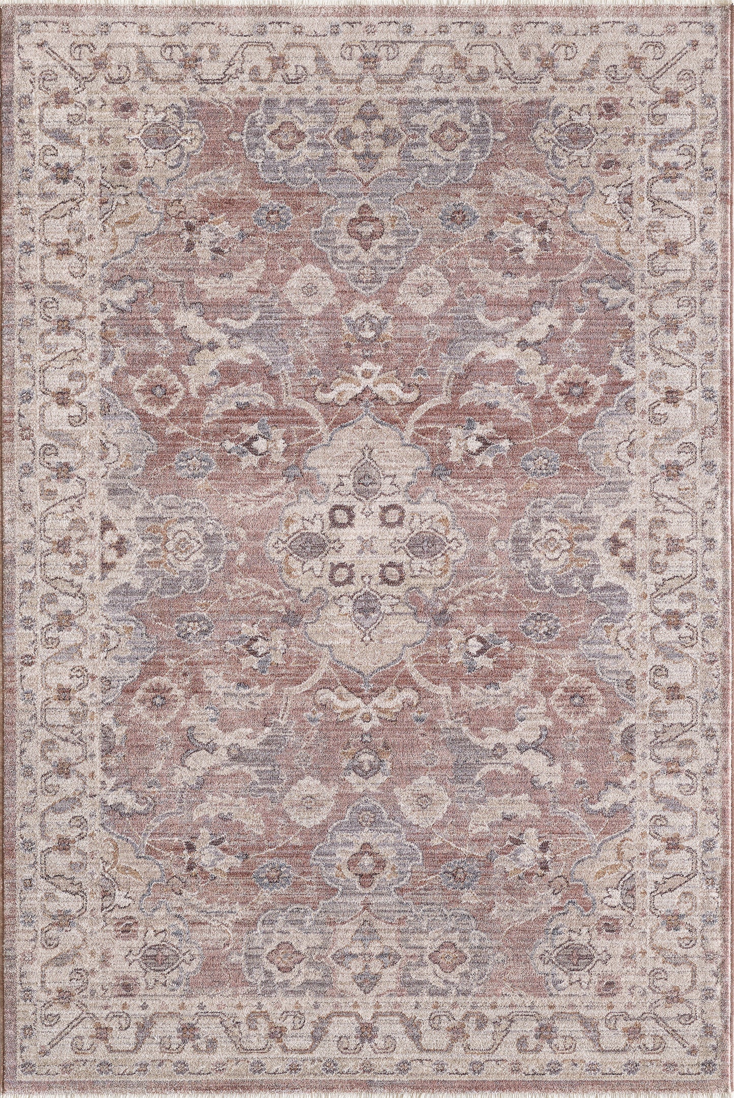 Adele 8808 Blush Serafina Machine Woven Performance Area Rug - Kas