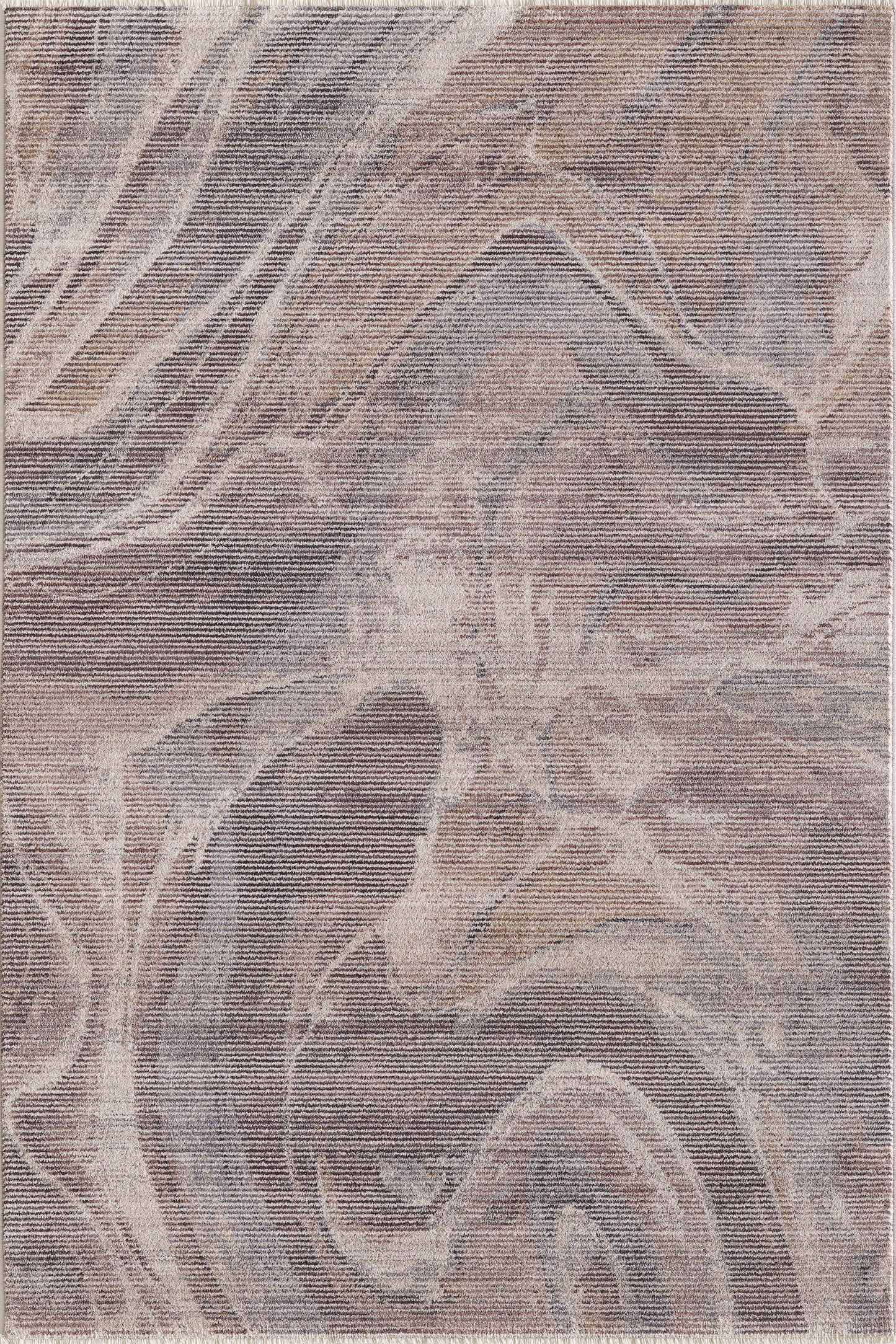 Adele 8813 Blush Grey Marble Machine Woven Performance Area Rug - Kas