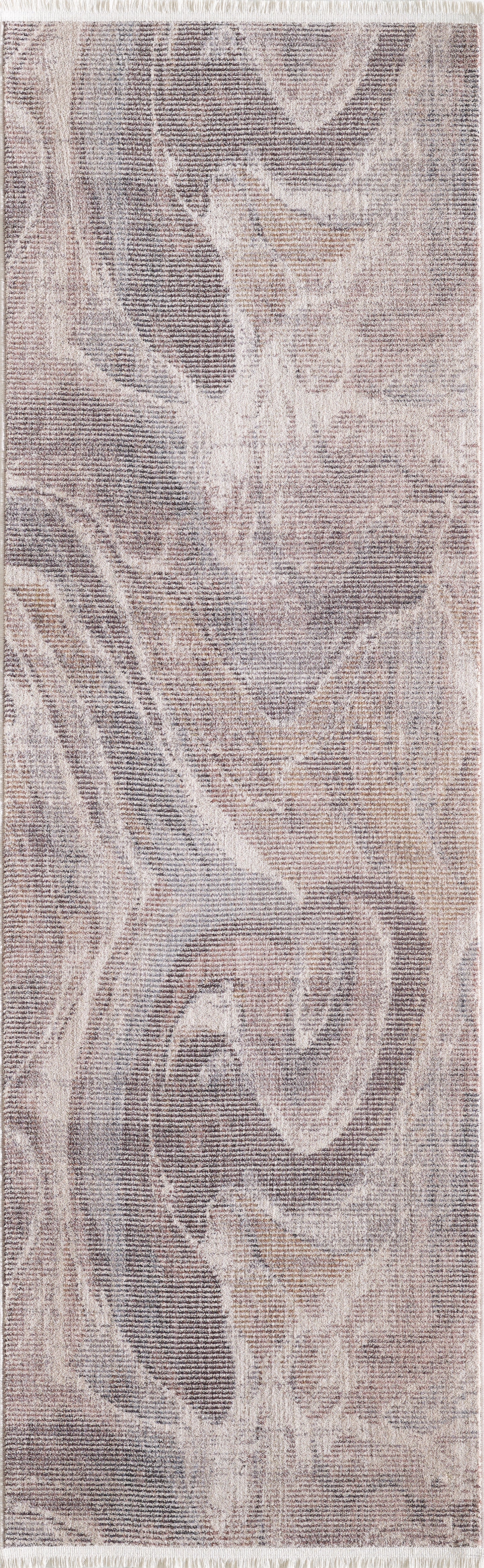 Adele 8813 Blush Grey Marble Machine Woven Performance Area Rug - Kas