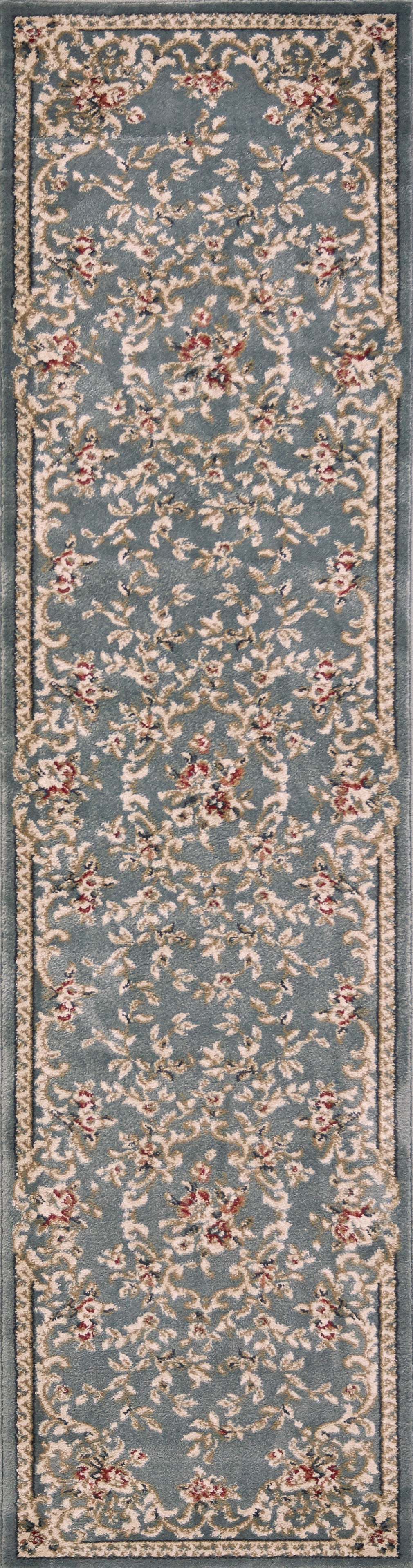 Avalon 5602 Slate Blue Aubusson Machine Woven Performance Area Rug - Kas