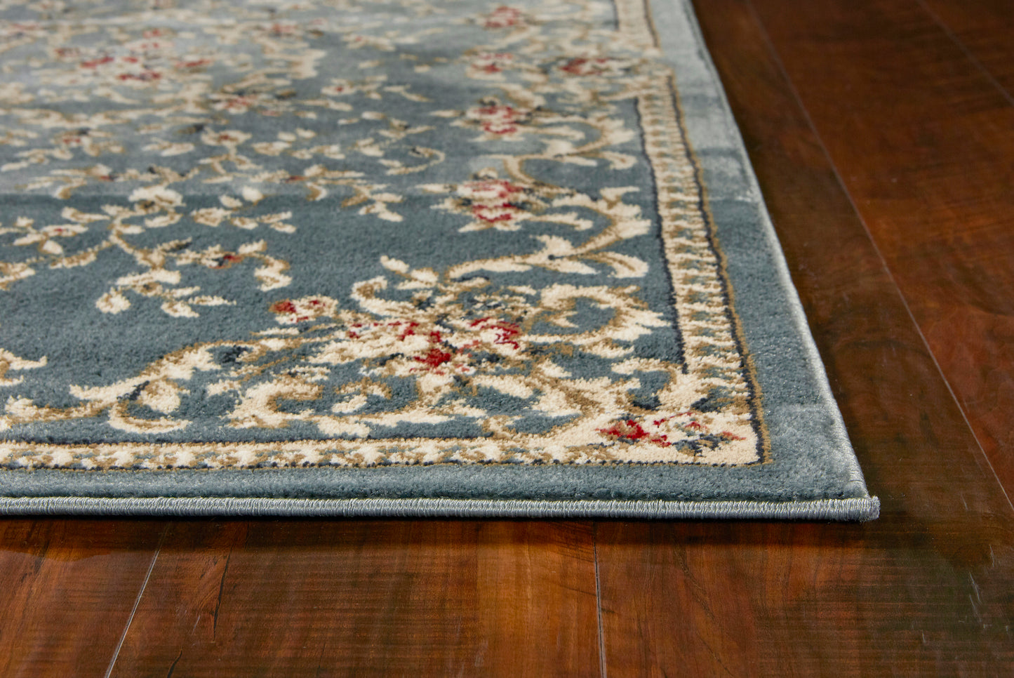 Avalon 5602 Slate Blue Aubusson Machine Woven Performance Area Rug - Kas