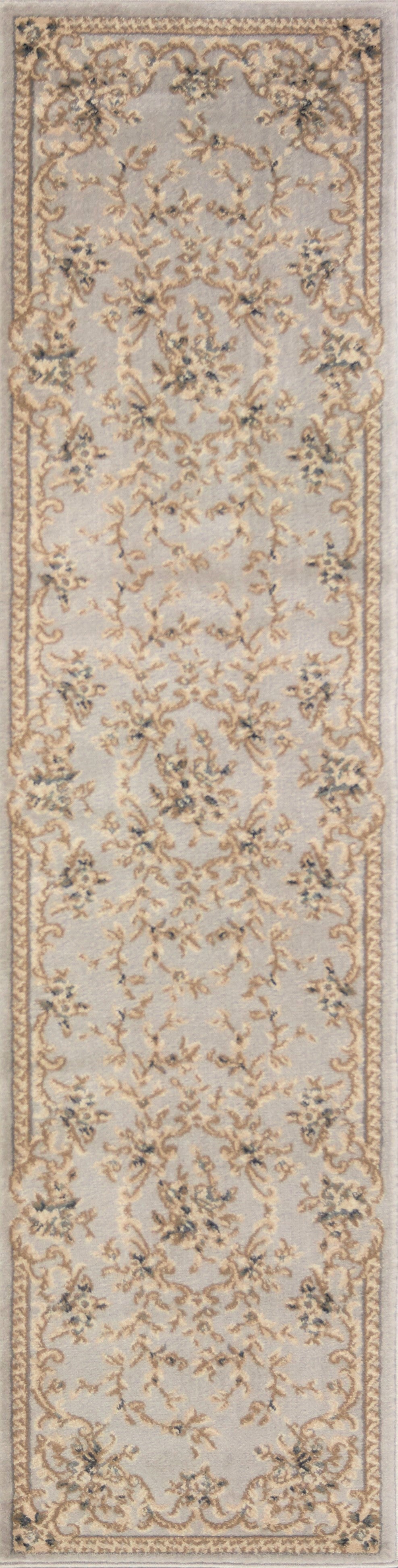 Avalon 5604 Light Grey Aubusson Machine Woven Performance Area Rug - Kas