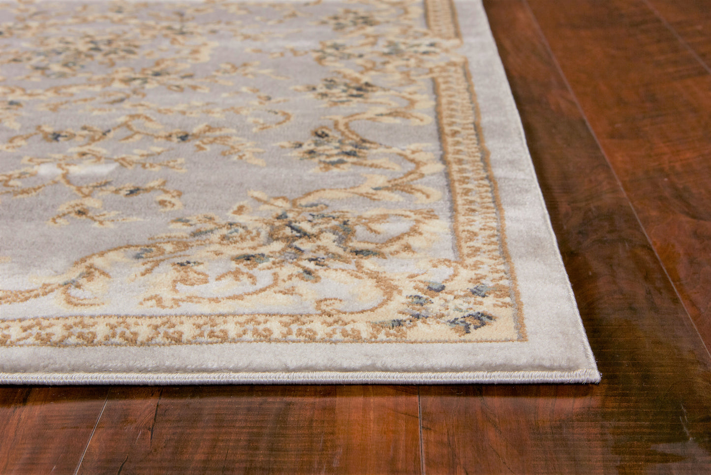 Avalon 5604 Light Grey Aubusson Machine Woven Performance Area Rug - Kas