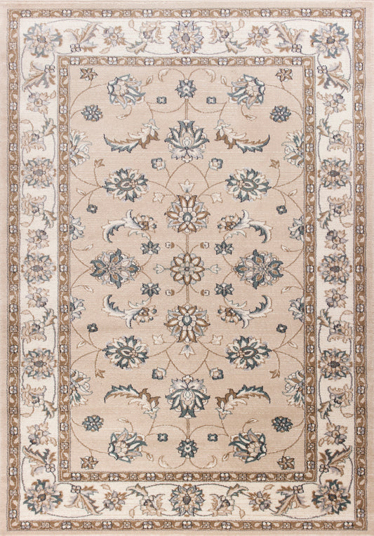 Avalon 5609 Beige/Ivory Mahal Machine Woven Performance Area Rug - Kas