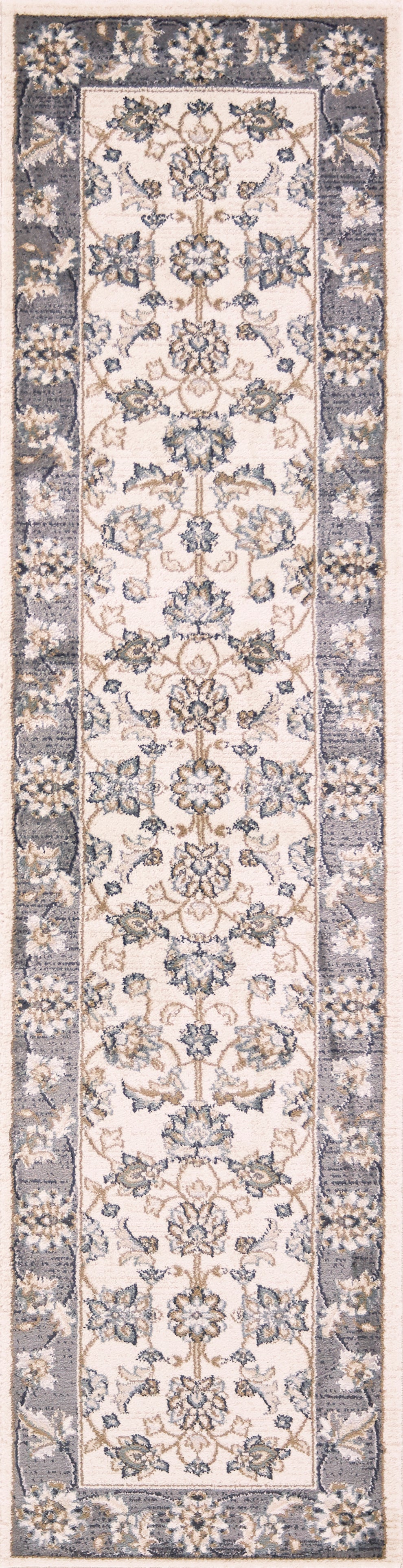 Avalon 5612 Ivory/Grey Mahal Machine Woven Performance Area Rug - Kas